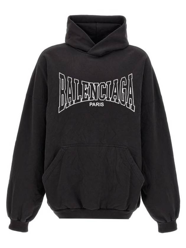 Luxury Balenciaga Trending 2026 Paris Logo Print Hoodie Black