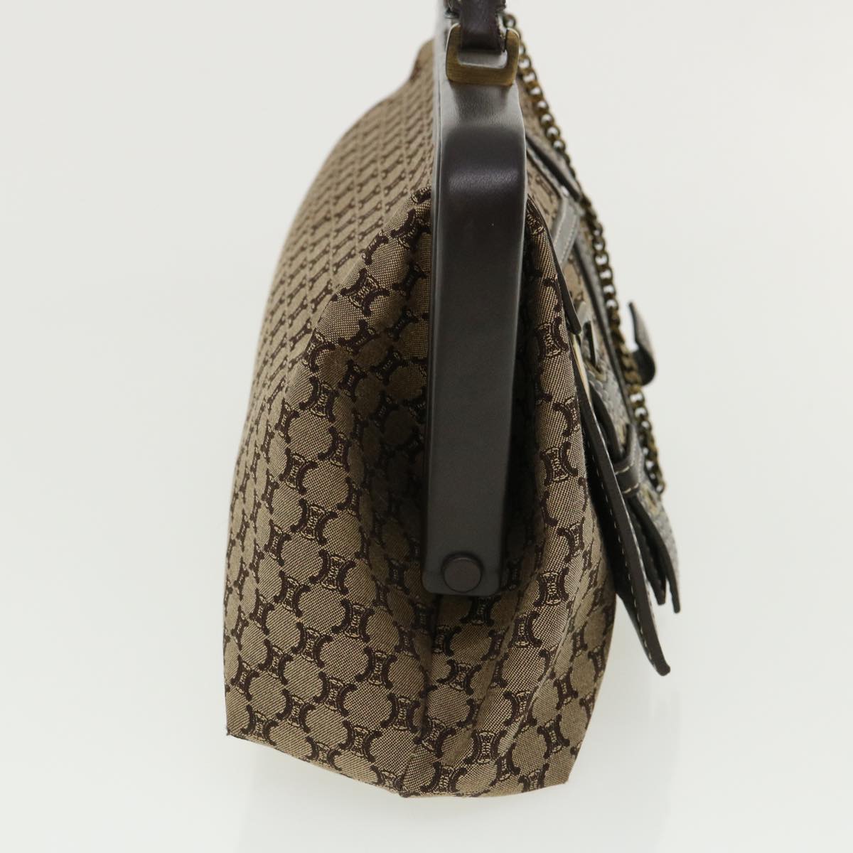 Luxury CELINE Paris Macadam Canvas Hand Bag Beige  35578