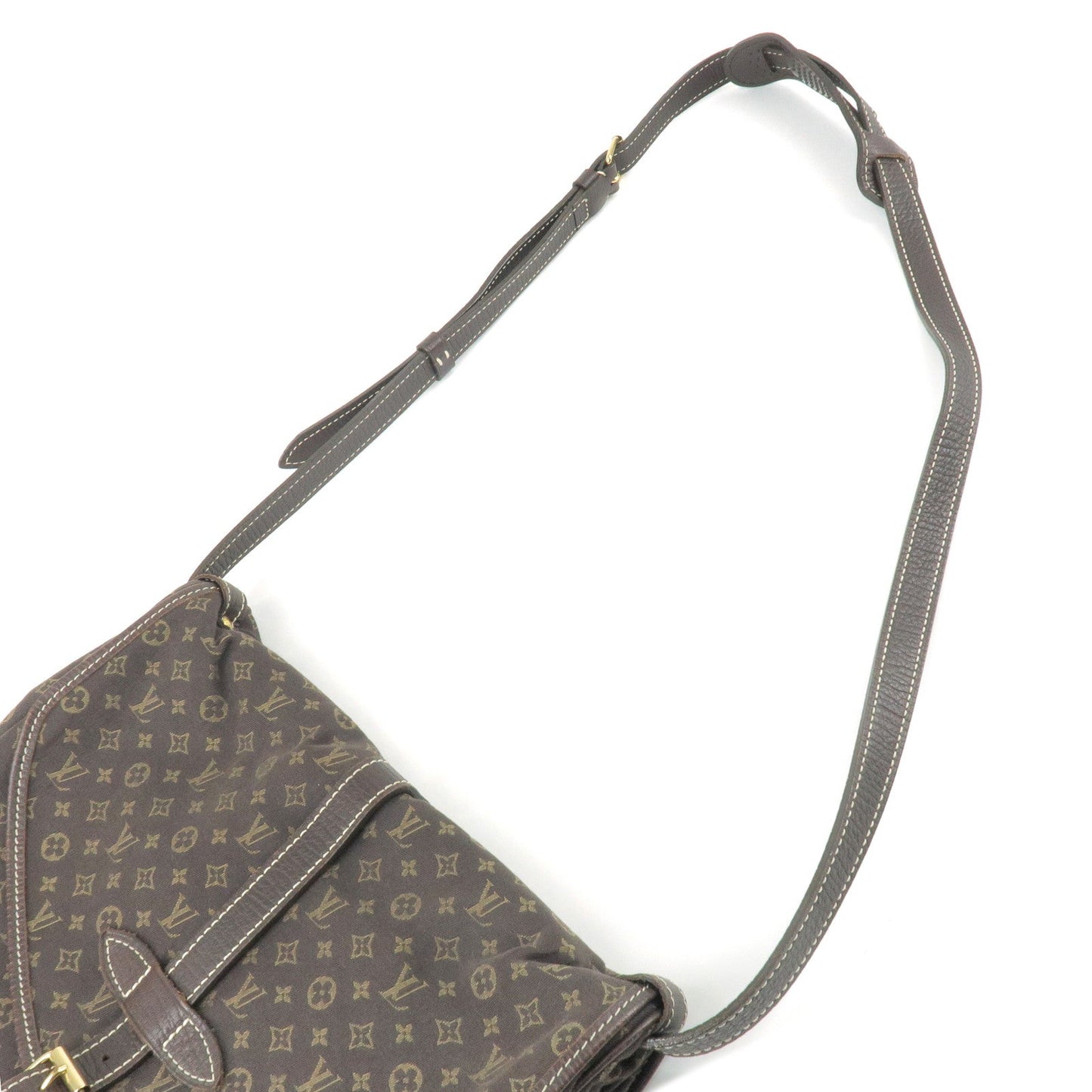 Louis Vuitton Monogram Minilin Saumur 30 Ebene Brown M95227