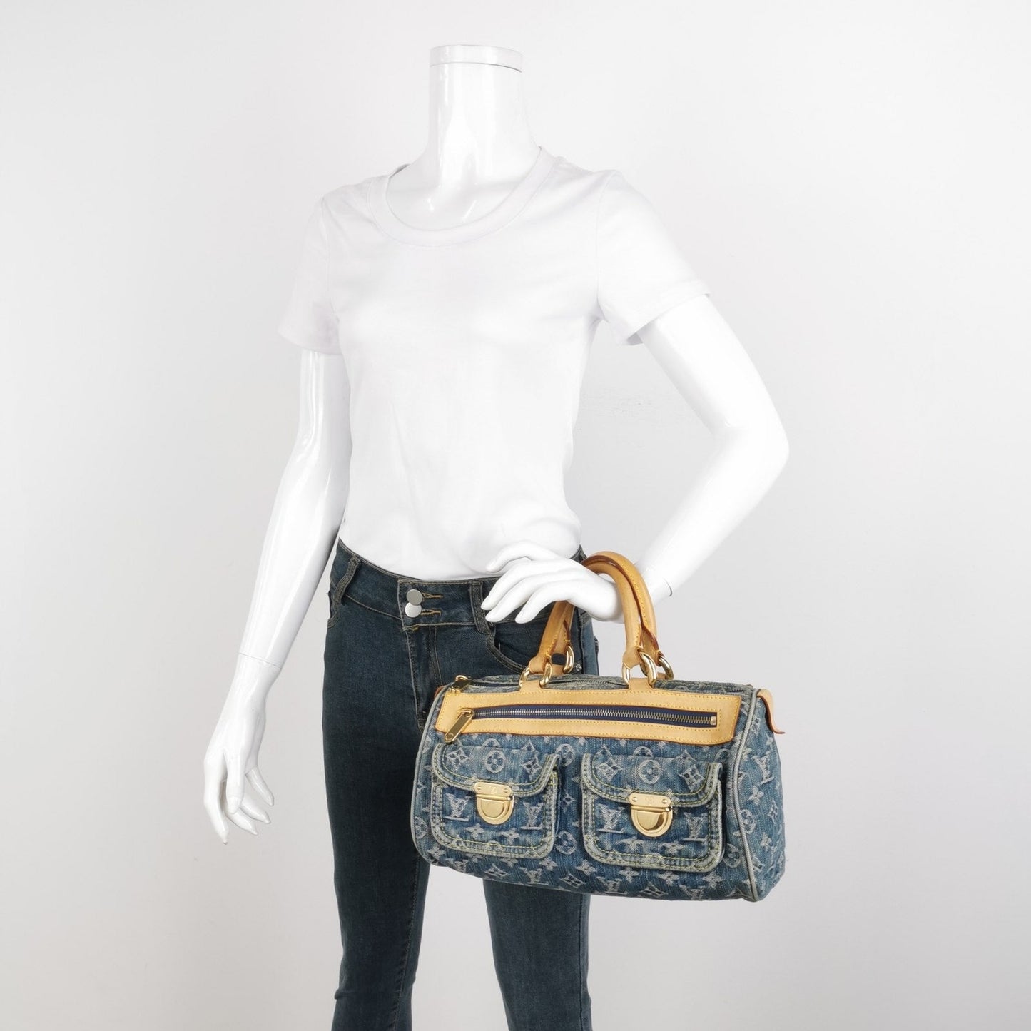 Louis Vuitton Denim Neo Speedy Boston Bag