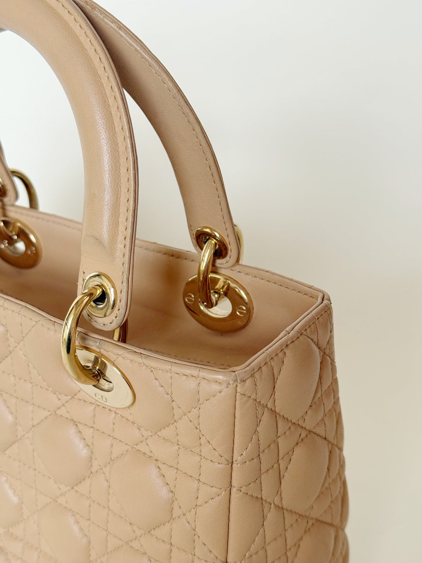 Christian Dior Lambskin Cannage Lady Dior