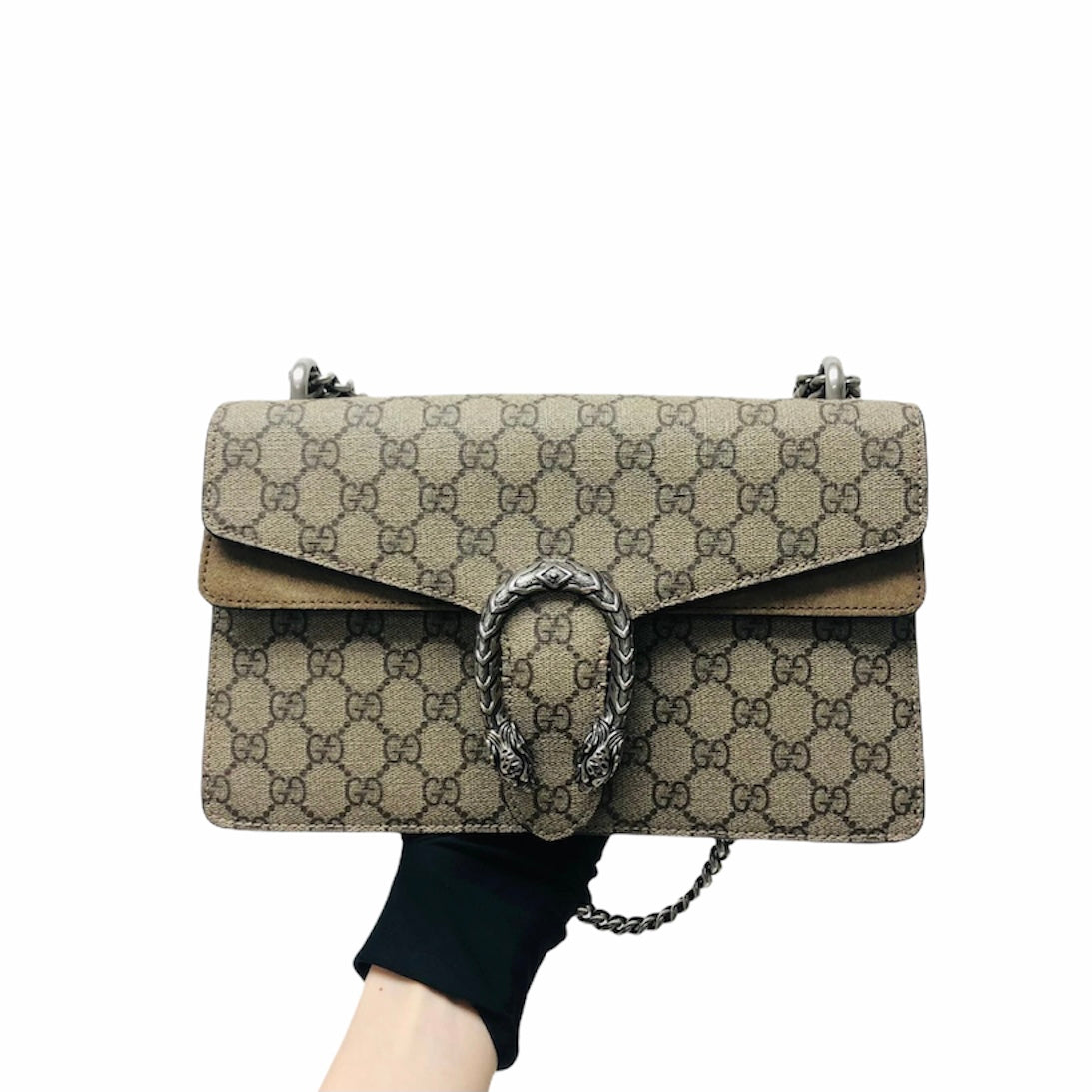 Gucci Monogram Chain Leather Shoulder Bag