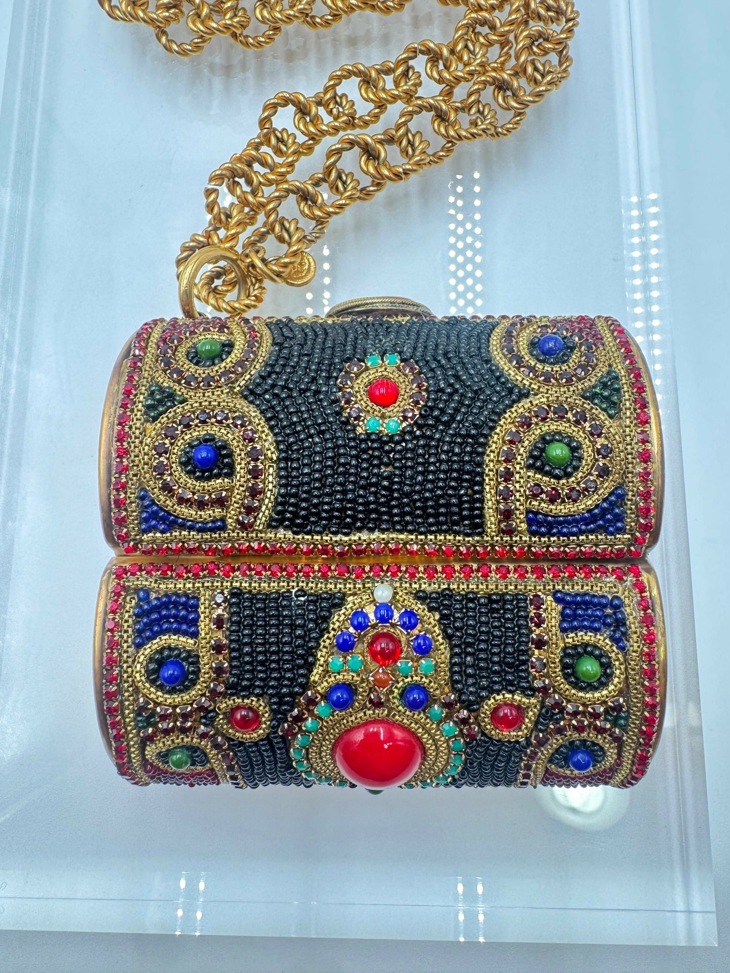 Chanel  1981 Jewelled Metal Clutch