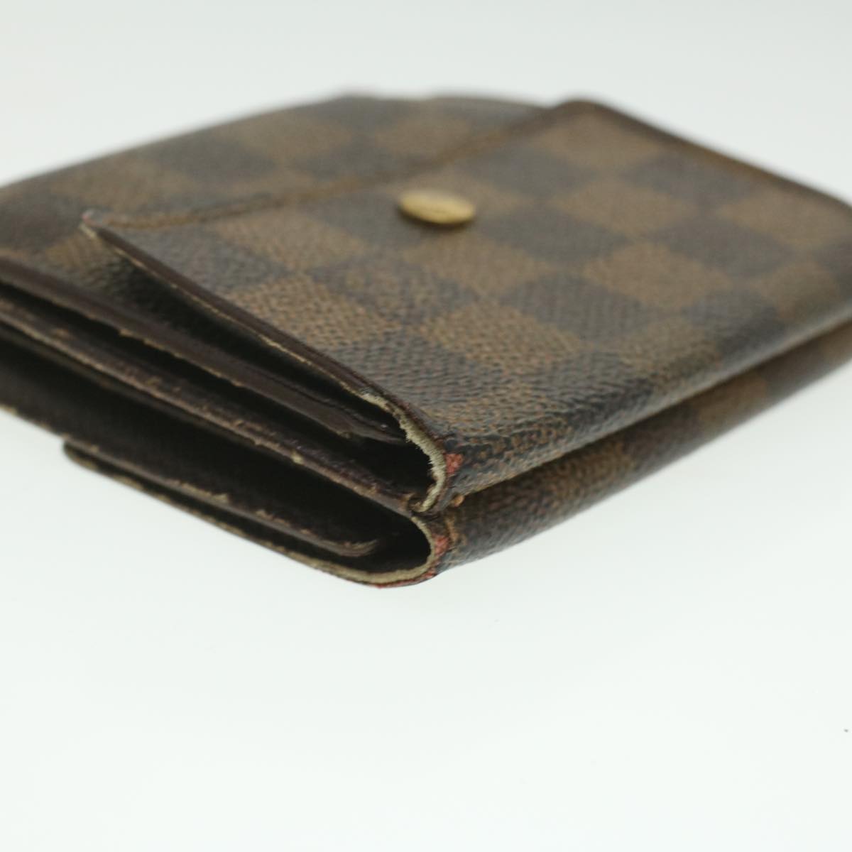 LOUIS VUITTON Damier Ebene Damier Graphite Wallet 3Set LV Auth 36165