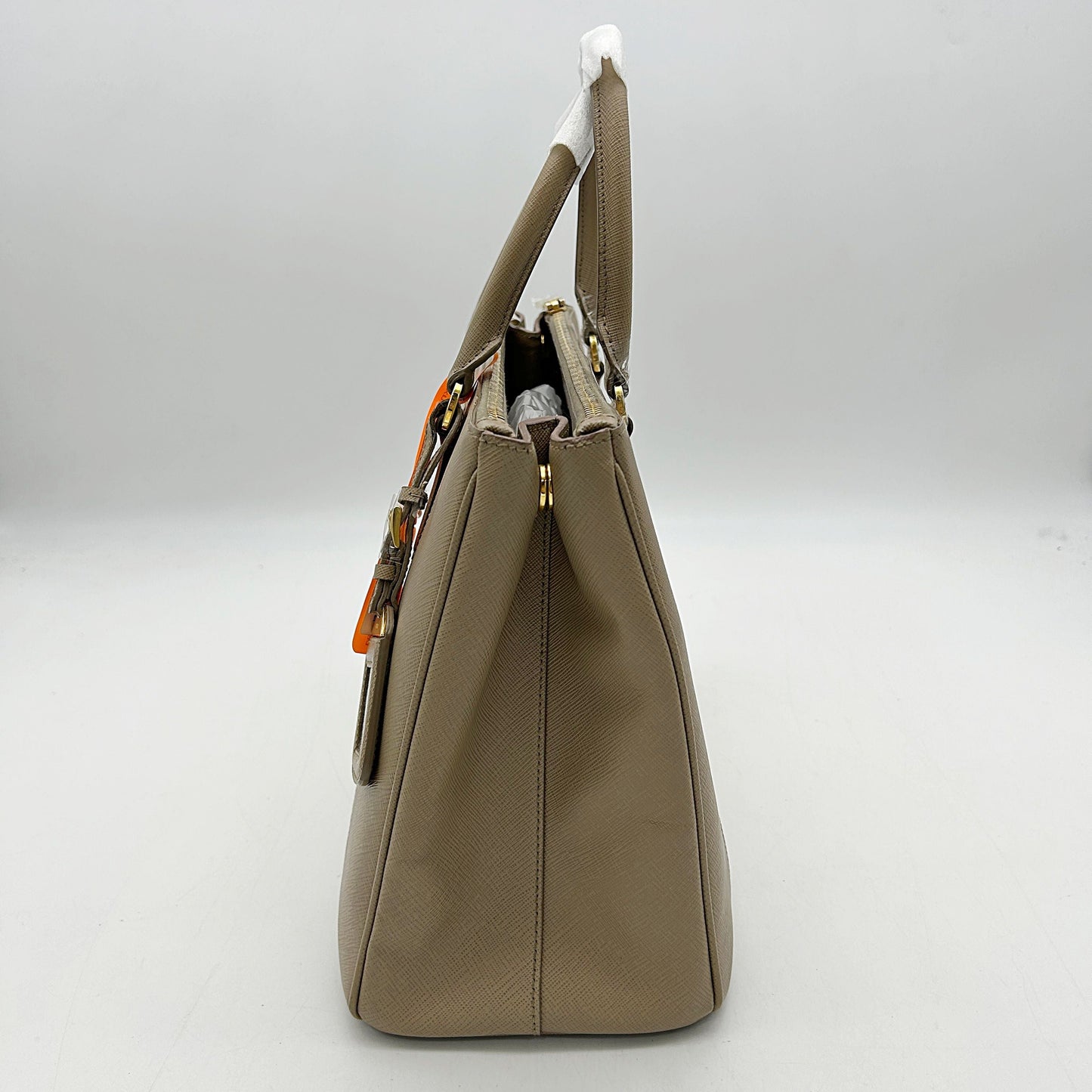Prada Medium Saffiano Lux Galleria Double Zip Tote - Neutrals Handle Bags, Handbags 2505142305