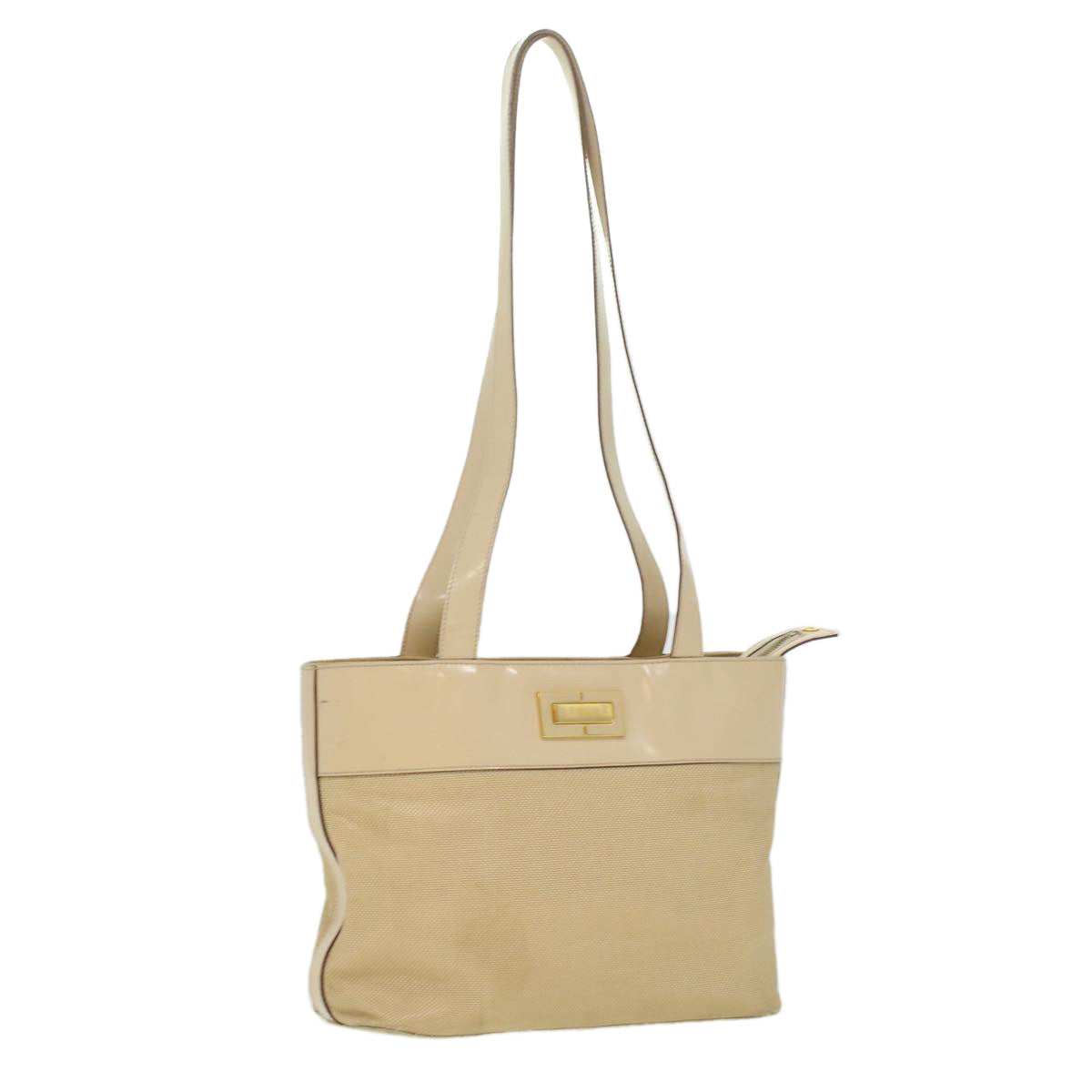 Luxury CELINE Shoulder Bag Enamel nylon Beige  36352