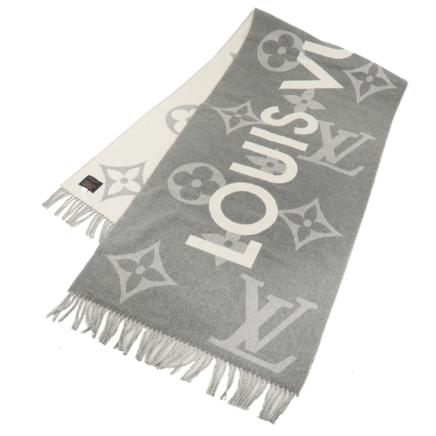 Louis Vuitton Echarpe Monogram Capital Cashmere Wool Scarf M73455