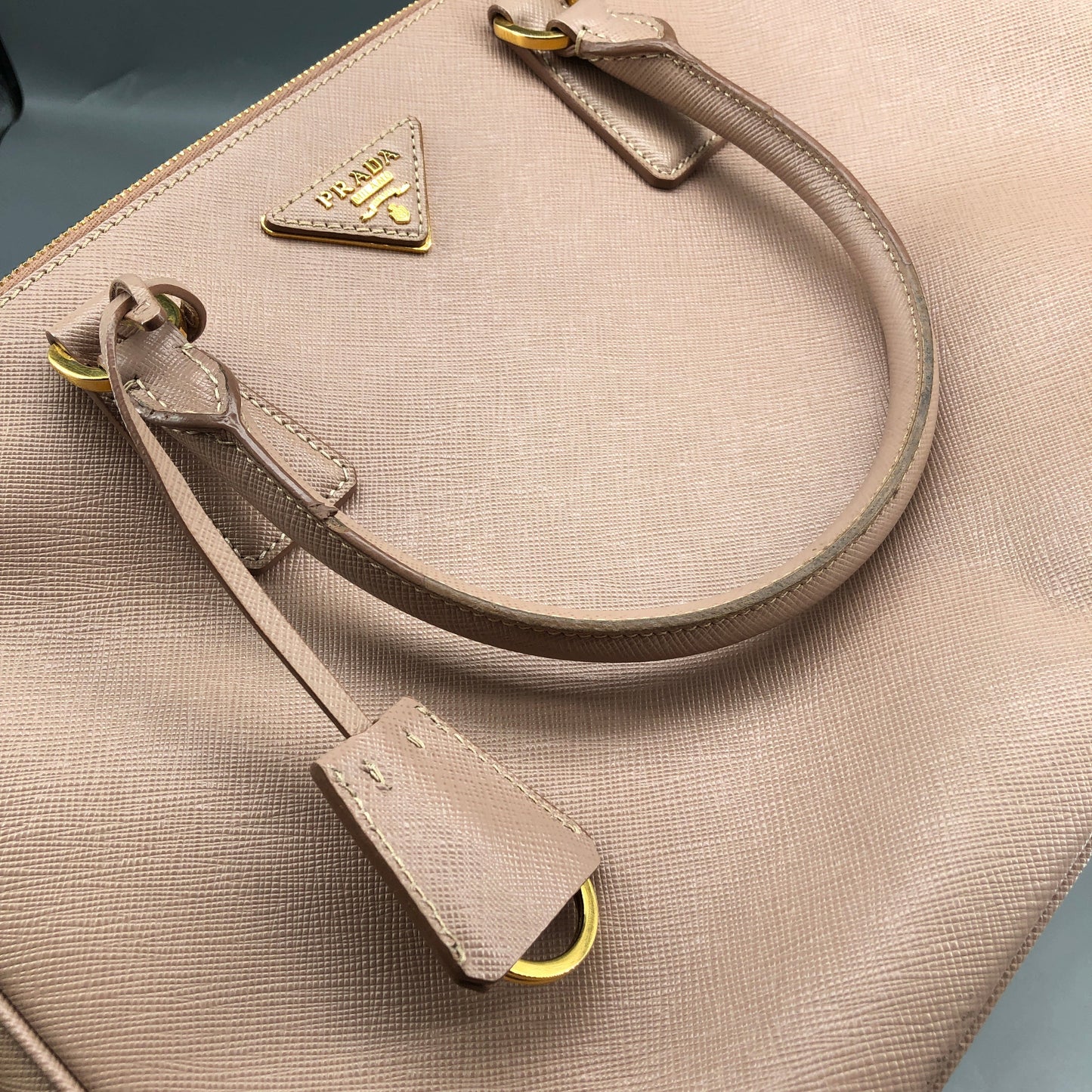 Prada Nude Saffiano Leather Galleria Large Tote Bag