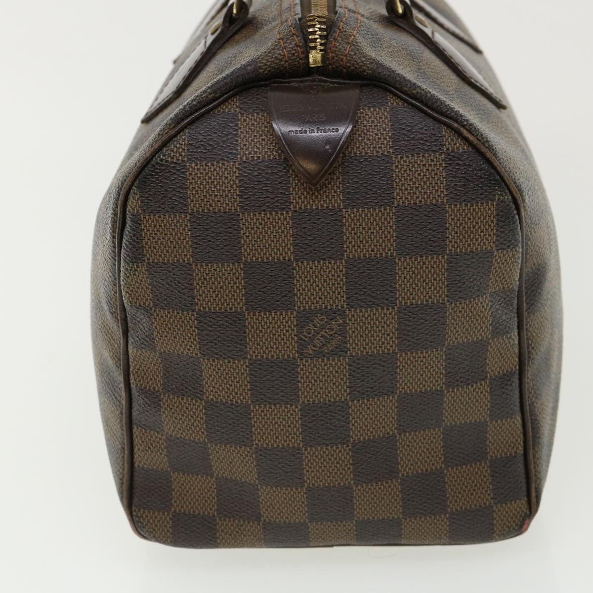 LOUIS VUITTON Damier Ebene Speedy 25 Hand Bag N41532 LV Auth 36510