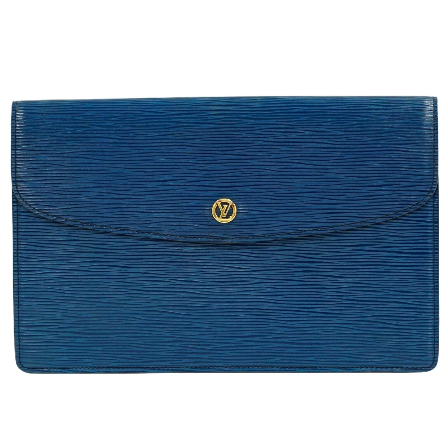 Louis Vuitton Blue Leather Montaigne handbag bag