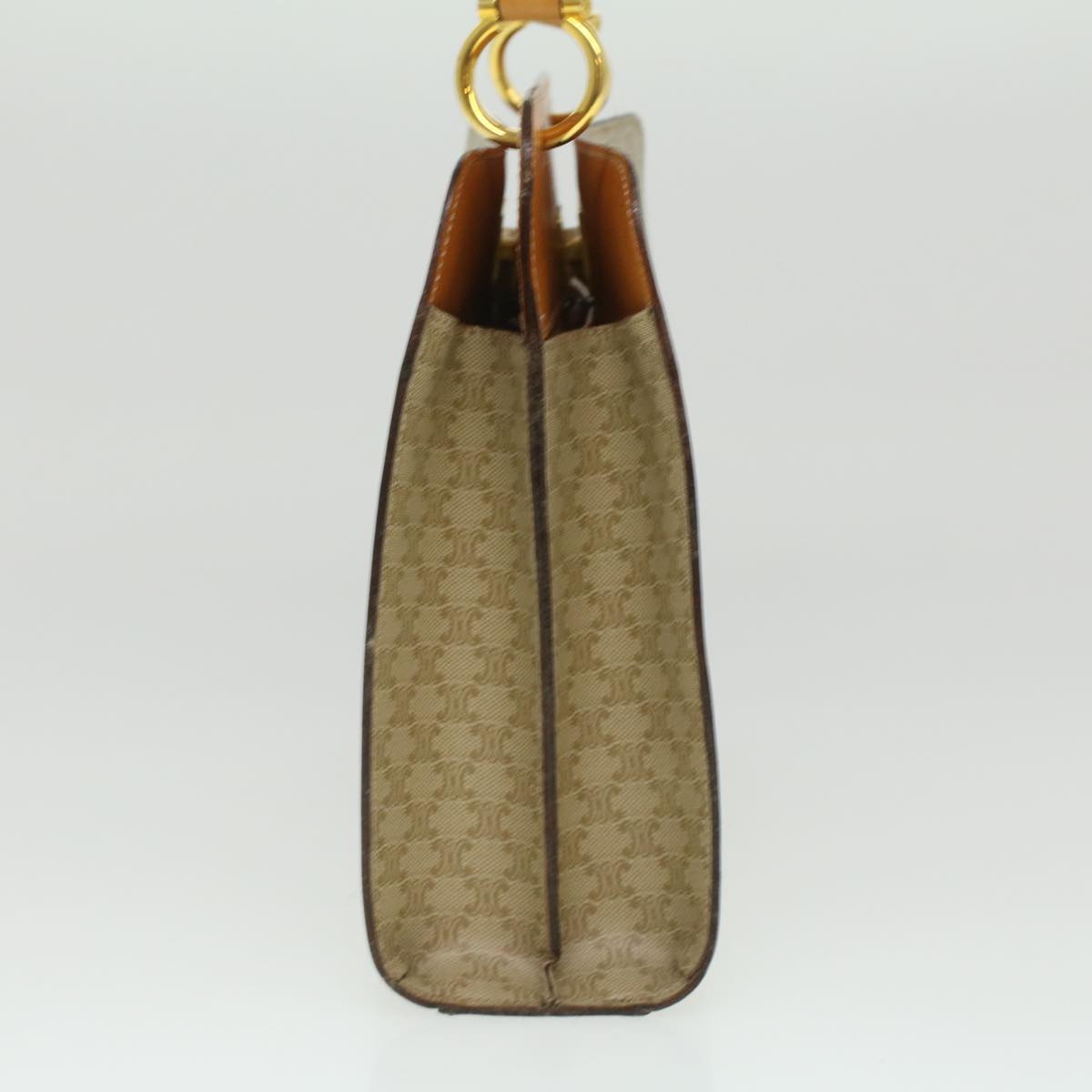 Luxury CELINE Macadam Canvas Hand Bag Beige  36663