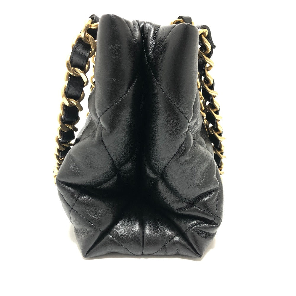 CHANEL Shoulder Bag AS3502 lambskin black COCO Mark CC Matelasse small shopping bag