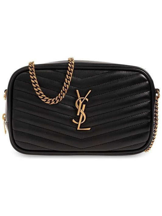 Luxury Saint Laurent Trending 2025 Lou Small Leather Cross Bag Black