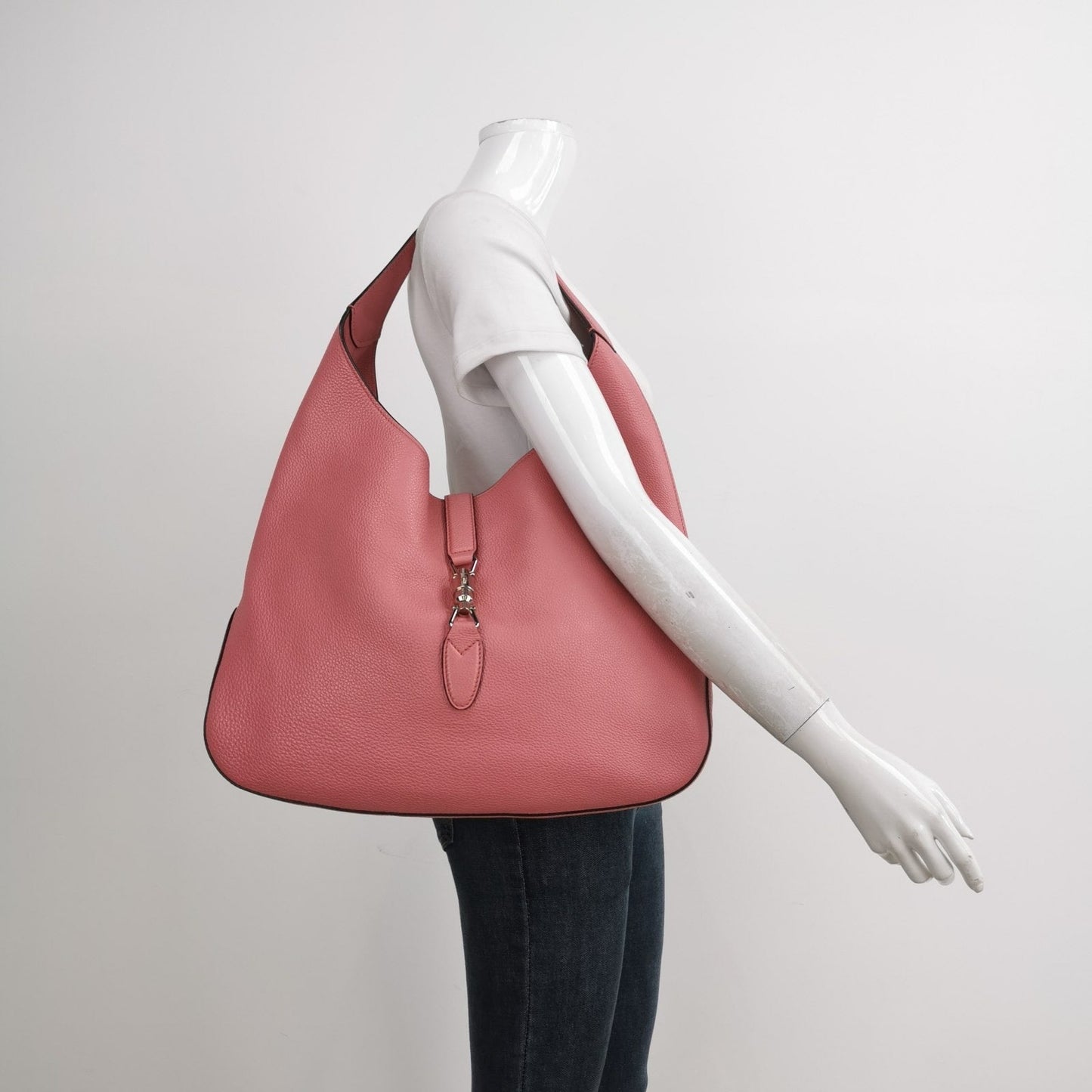 Gucci Jackie 1961 Soft Rose Pink Leather Bag Medium