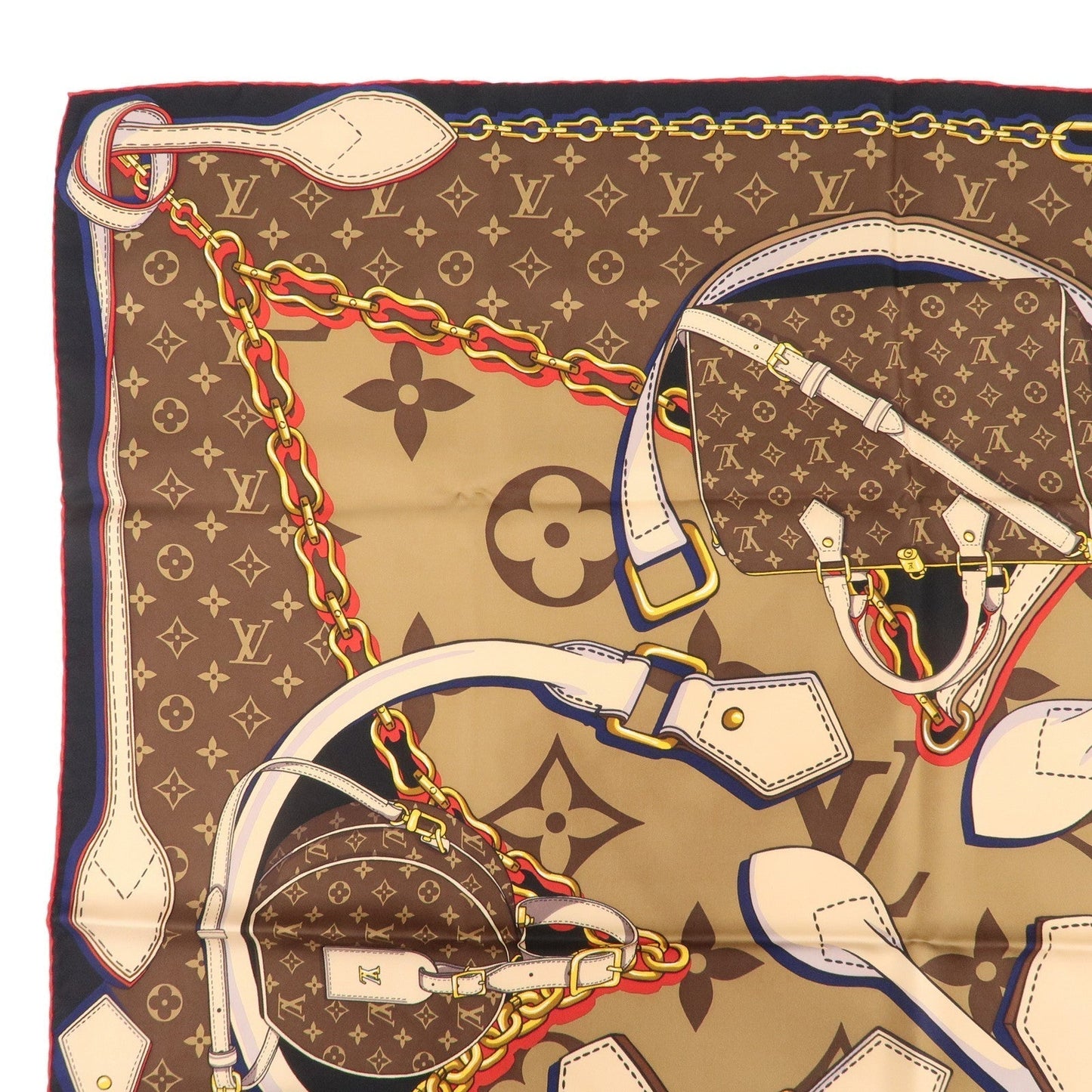 Louis Vuitton Care Tribute To Square 90 Silk 100% Scarf M76202