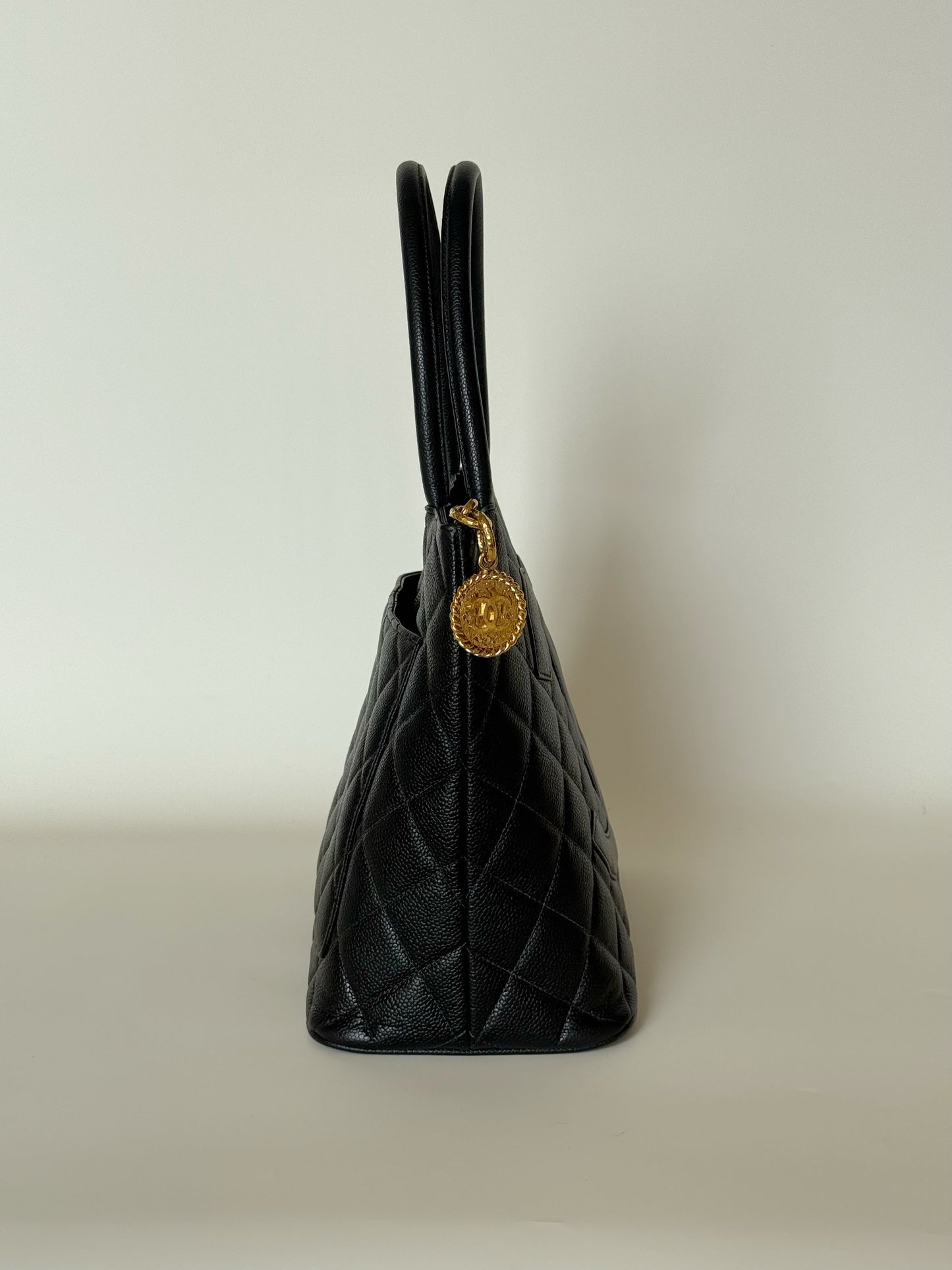 Chanel Medallion Quilted Caviar Tote
