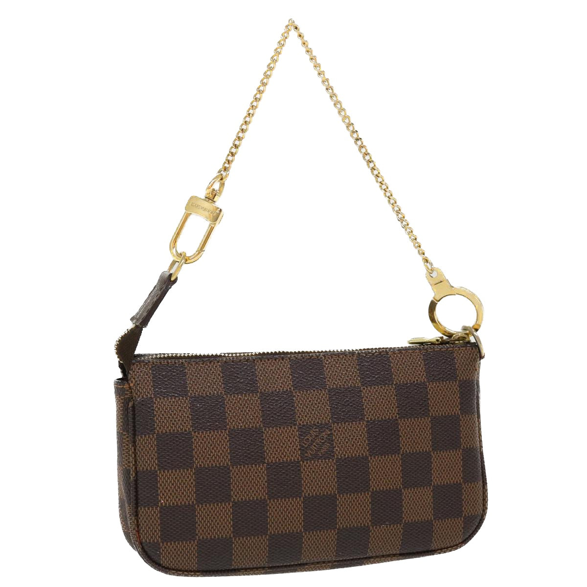 LOUIS VUITTON Damier Ebene Mini Pochette Accessoires Pouch N58009 LV Auth 37042