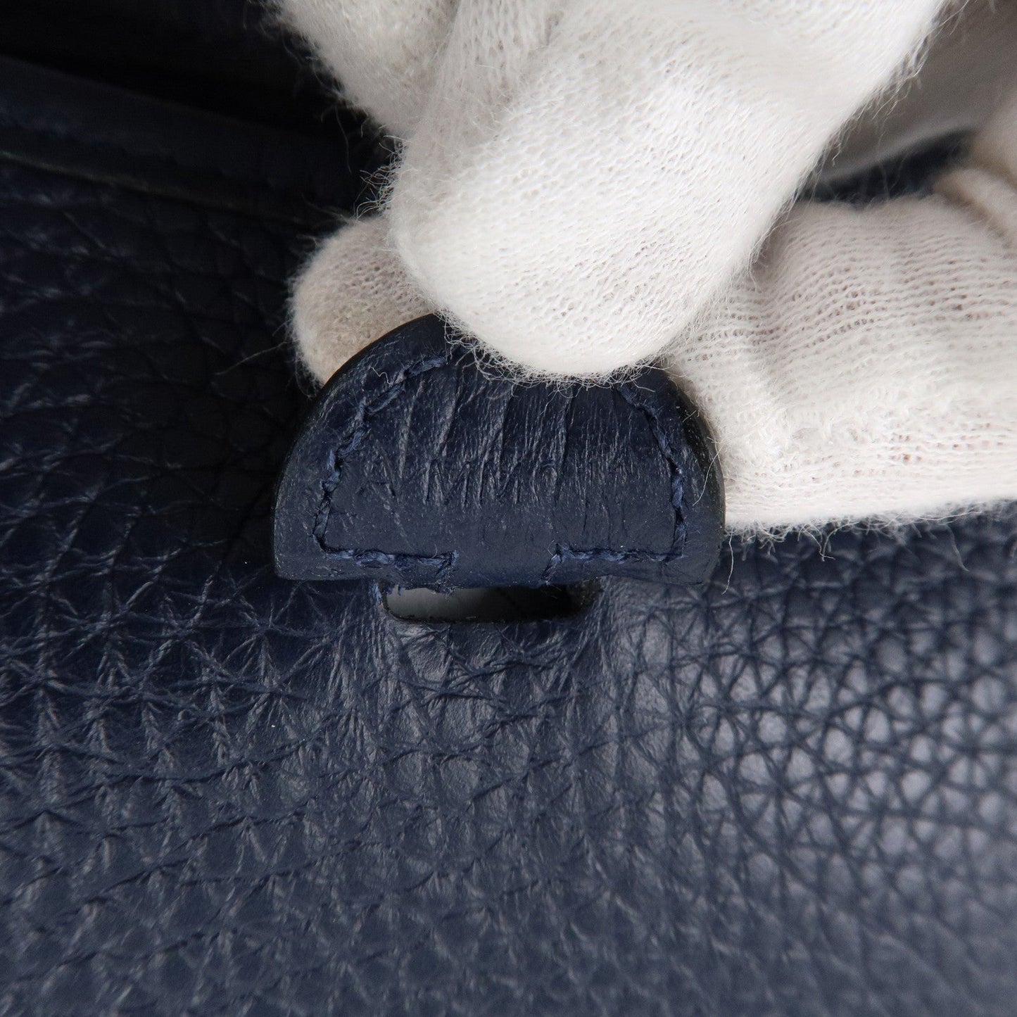 Luxury Hermes Taurillon Clemence Evelyne TPM Amazon Shoulder Bag Navy