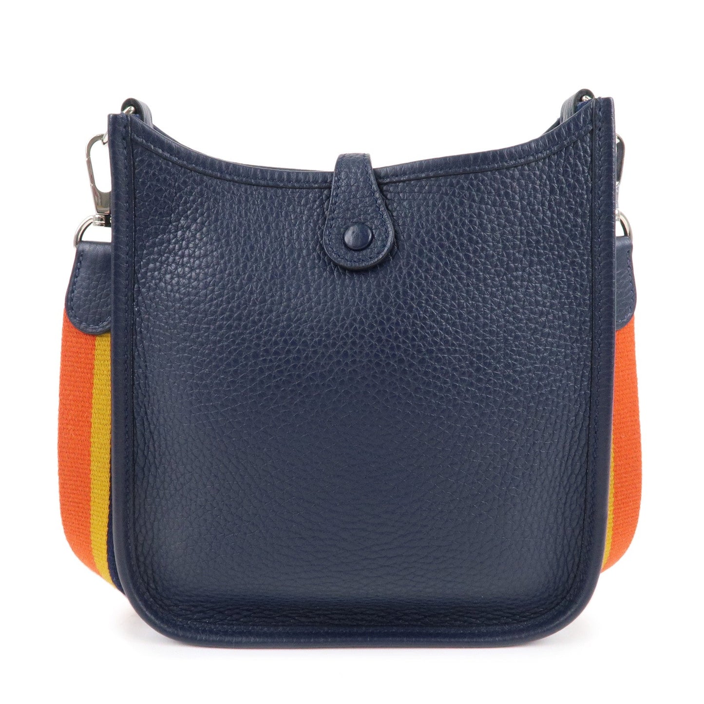 Luxury Hermes Taurillon Clemence Evelyne TPM Amazon Shoulder Bag Navy