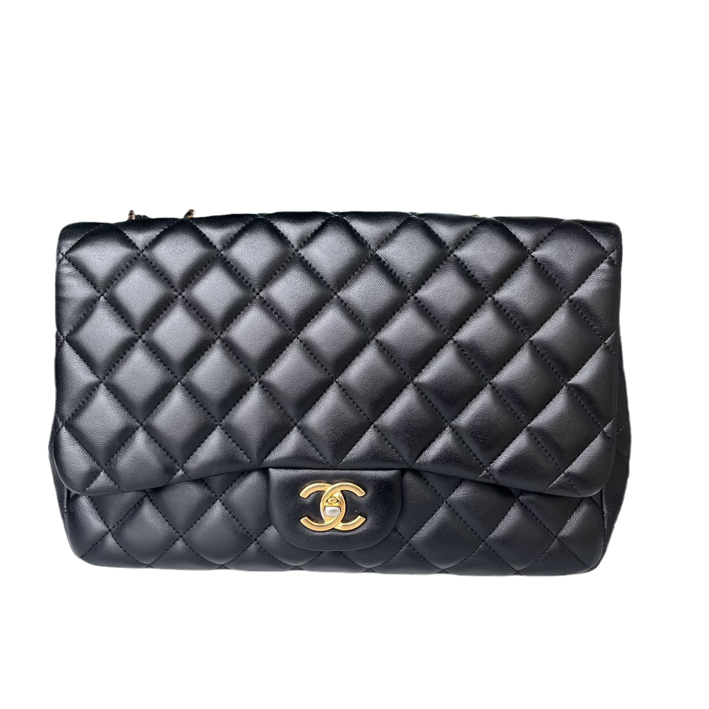 Chanel Timeless/ Classic Flap Jumbo/Large Black with Gold Hardware
