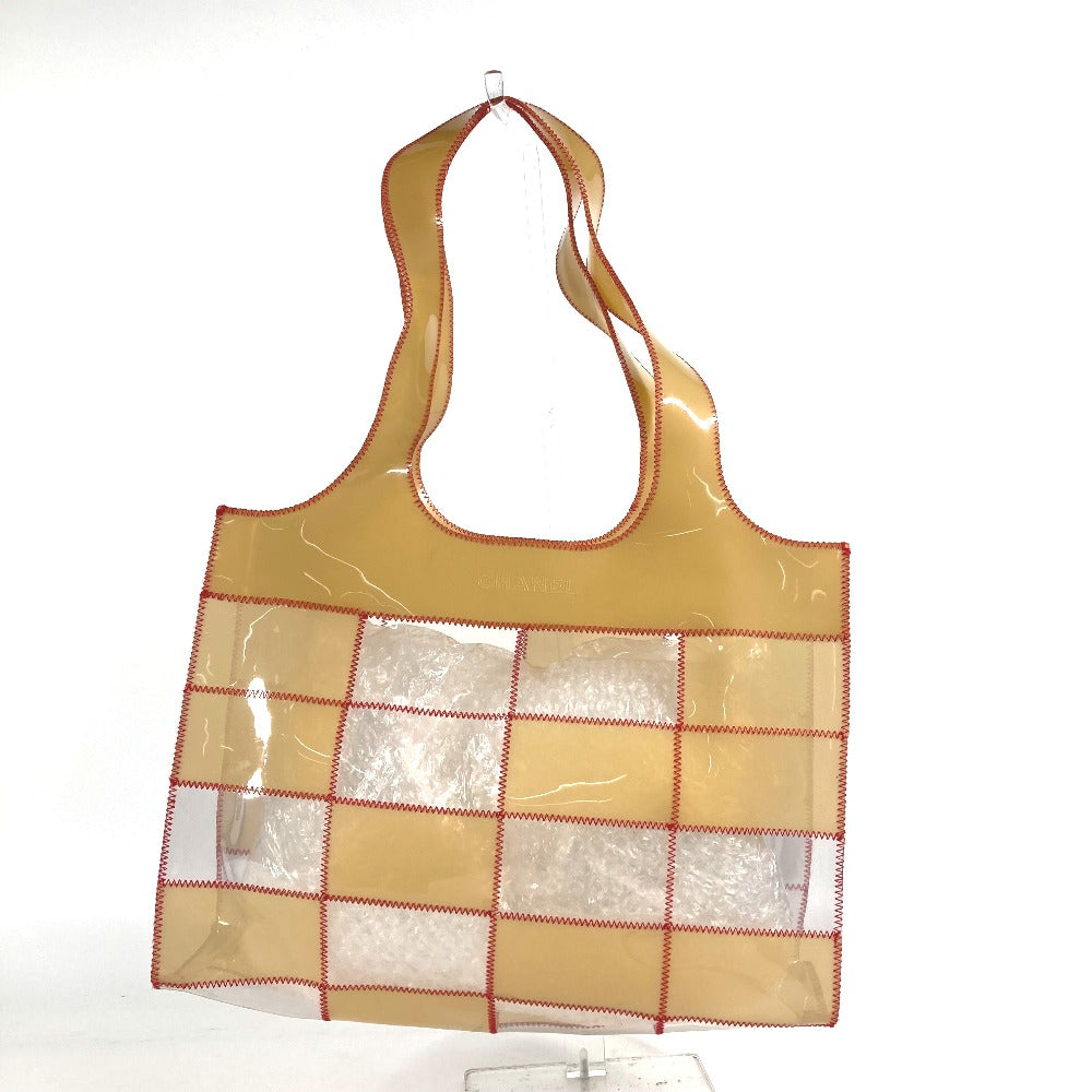 CHANEL Shoulder Bag Plastics beige CC COCO Mark Women
