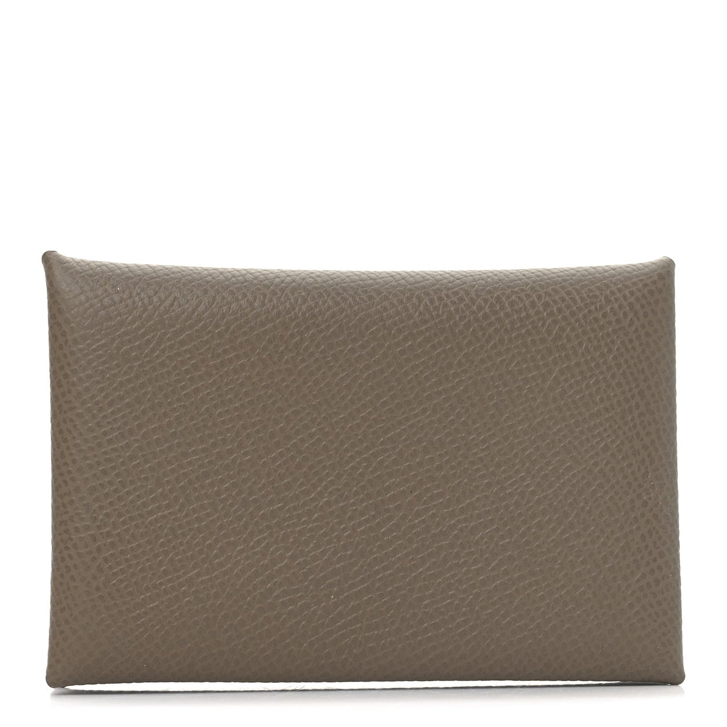 Hermes Epsom Horseshoe Calvi Card Case Etoupe Gris Misty