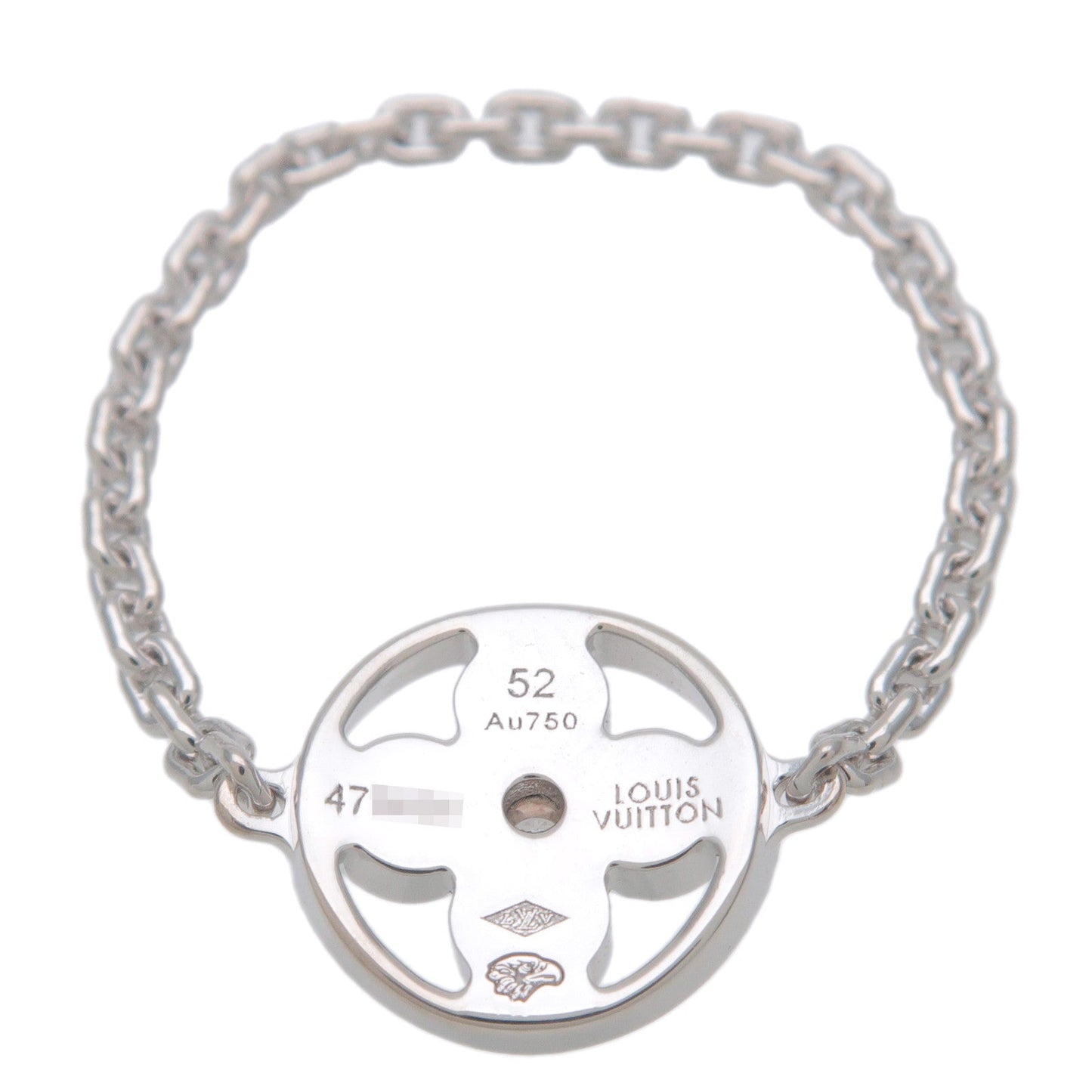 Louis Vuitton Berg Chain Idylle Blossom Diamond Ring K18WG #52 US6