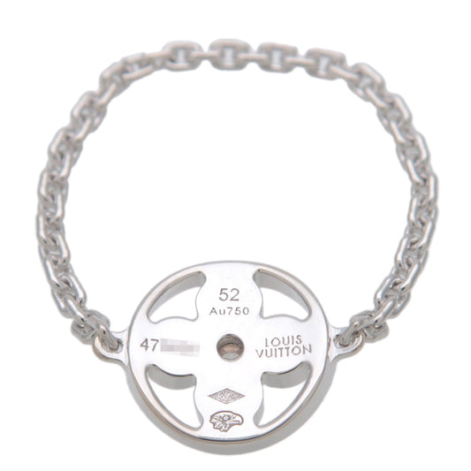 Louis Vuitton Berg Chain Idylle Blossom Diamond Ring K18WG #52 US6