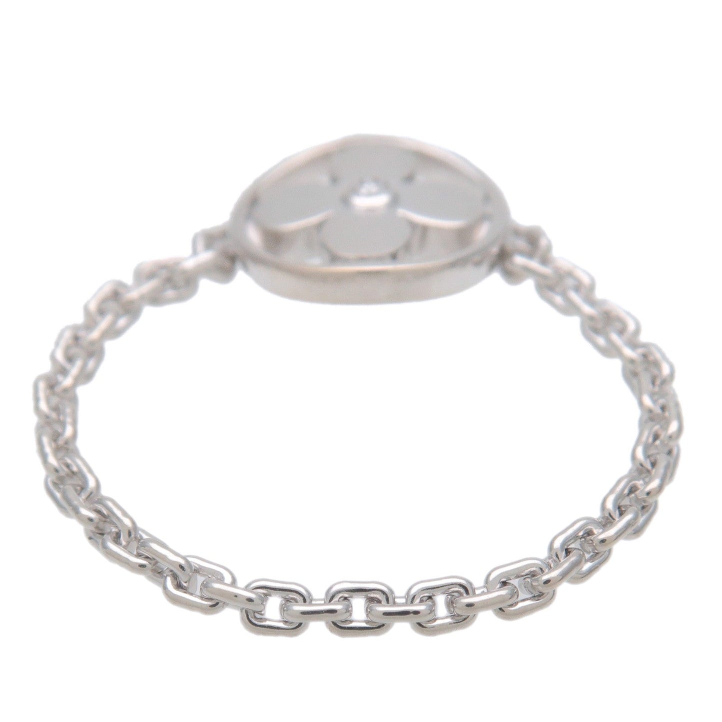 Louis Vuitton Berg Chain Idylle Blossom Diamond Ring K18WG #52 US6