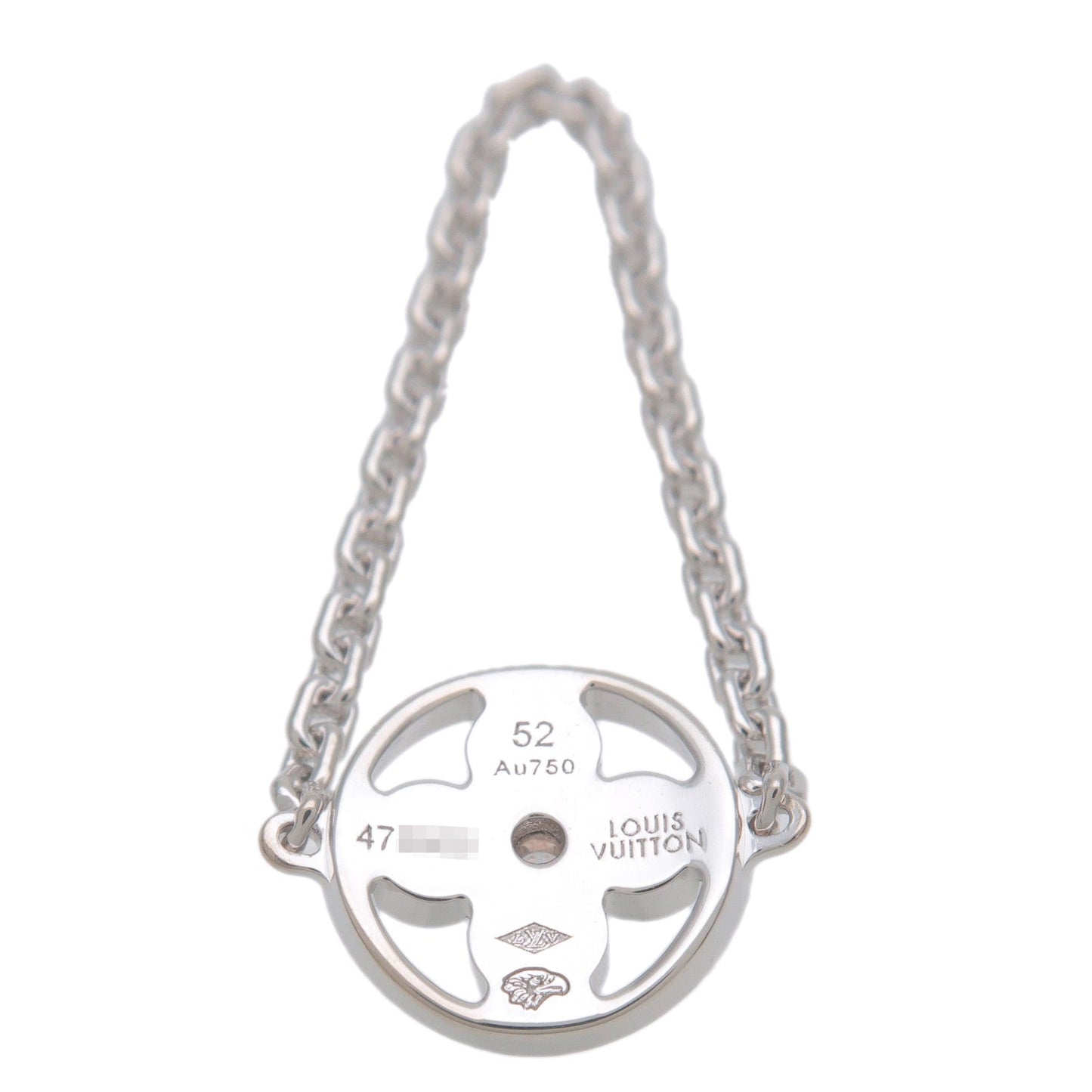 Louis Vuitton Berg Chain Idylle Blossom Diamond Ring K18WG #52 US6