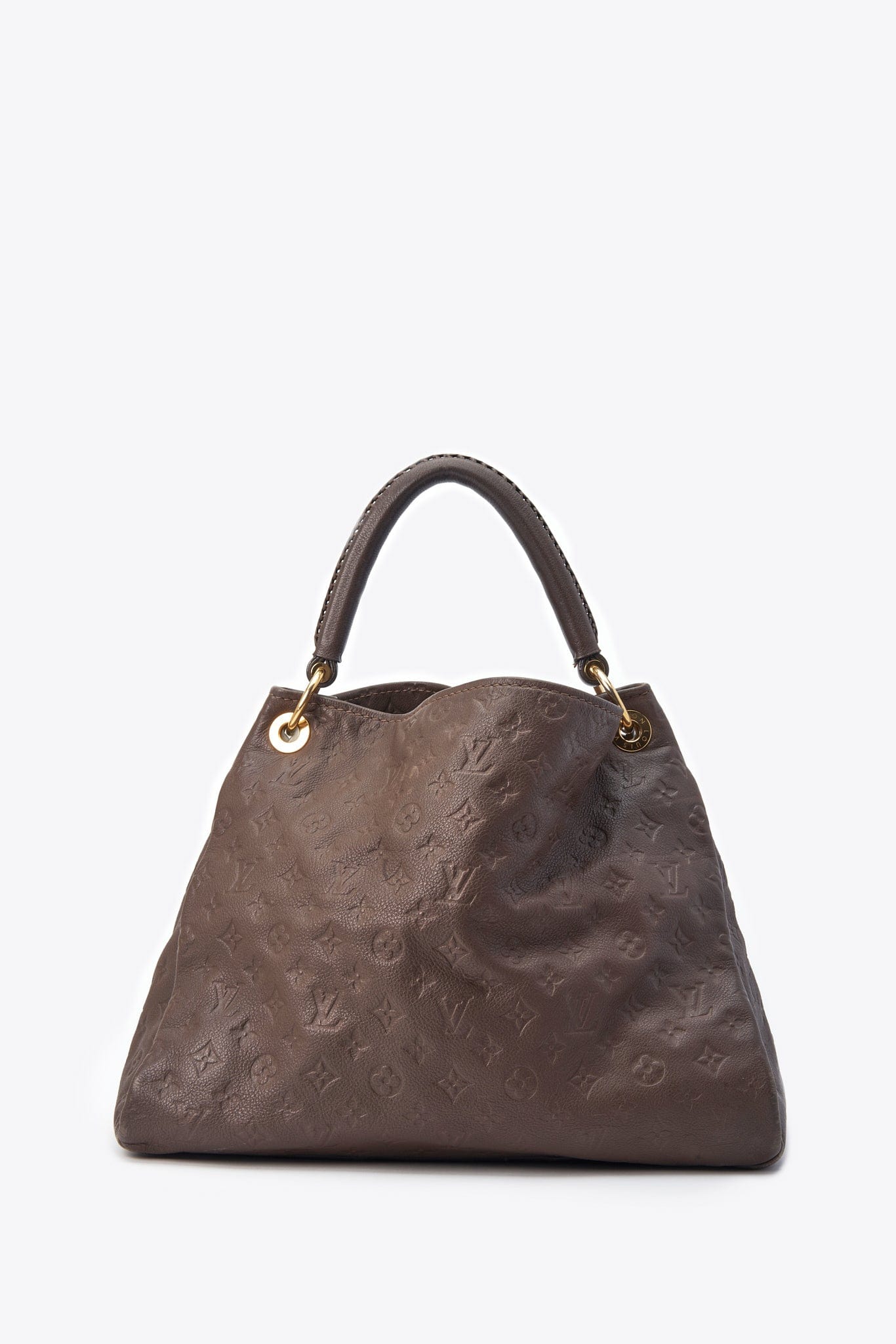 Louis Vuitton Artsy Tote Bag Crafted From Logo Embossed Brown Leather