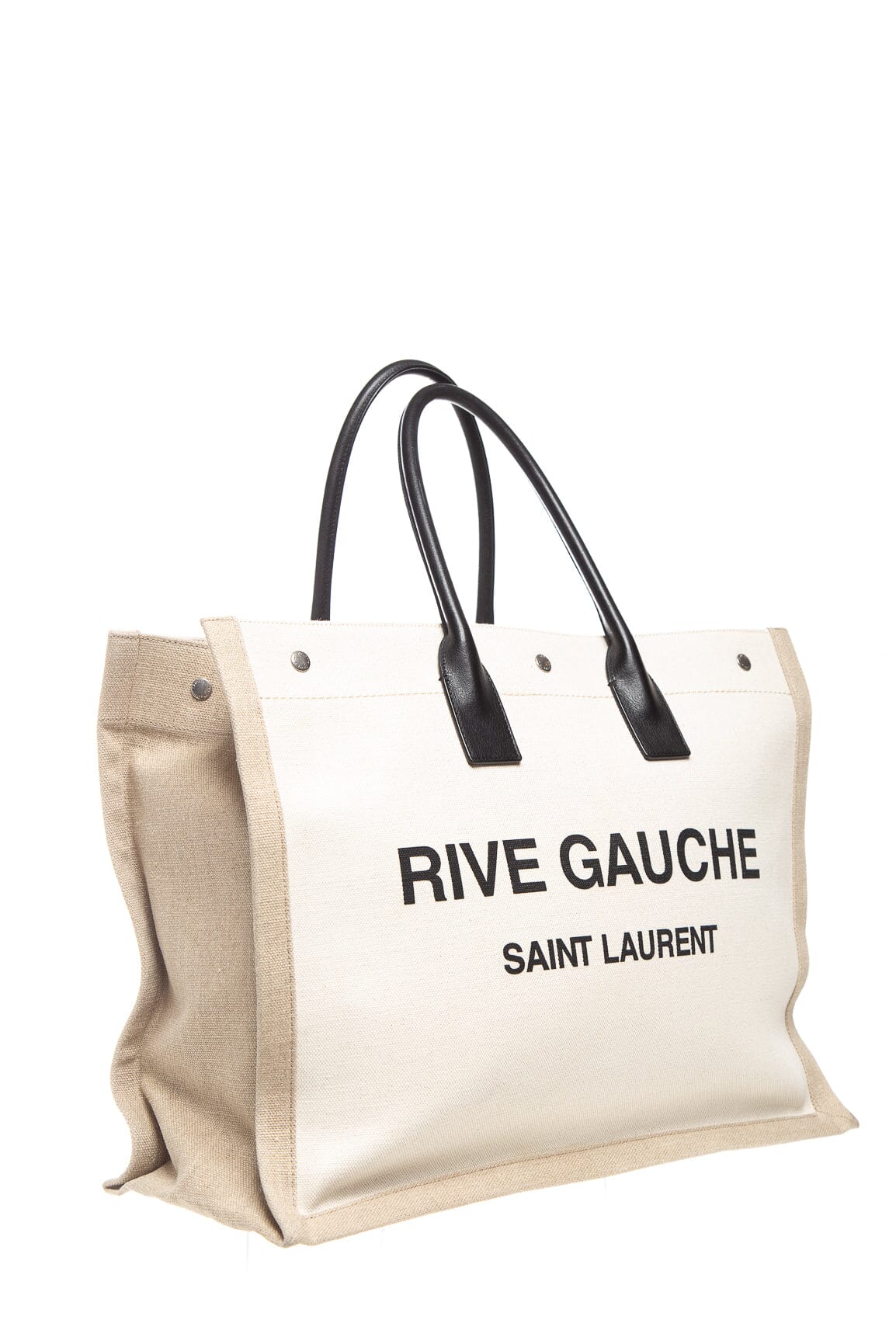 Saint Laurent Cream and Beige Rive Gauche Tote