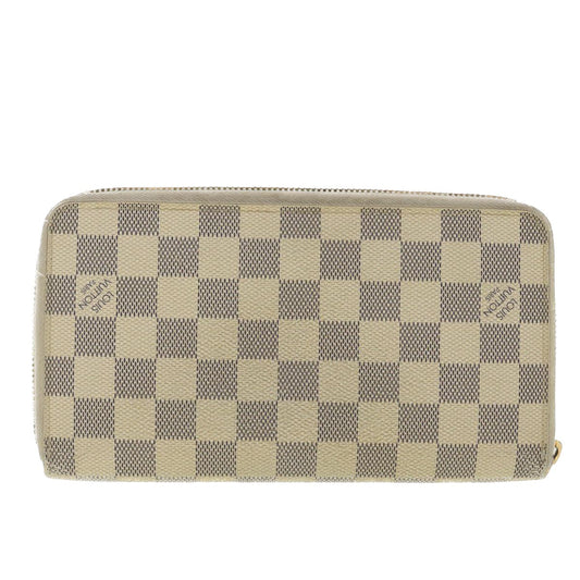 LOUIS VUITTON Damier Azur Zippy Organizer Long Wallet N60012 LV Auth 37631
