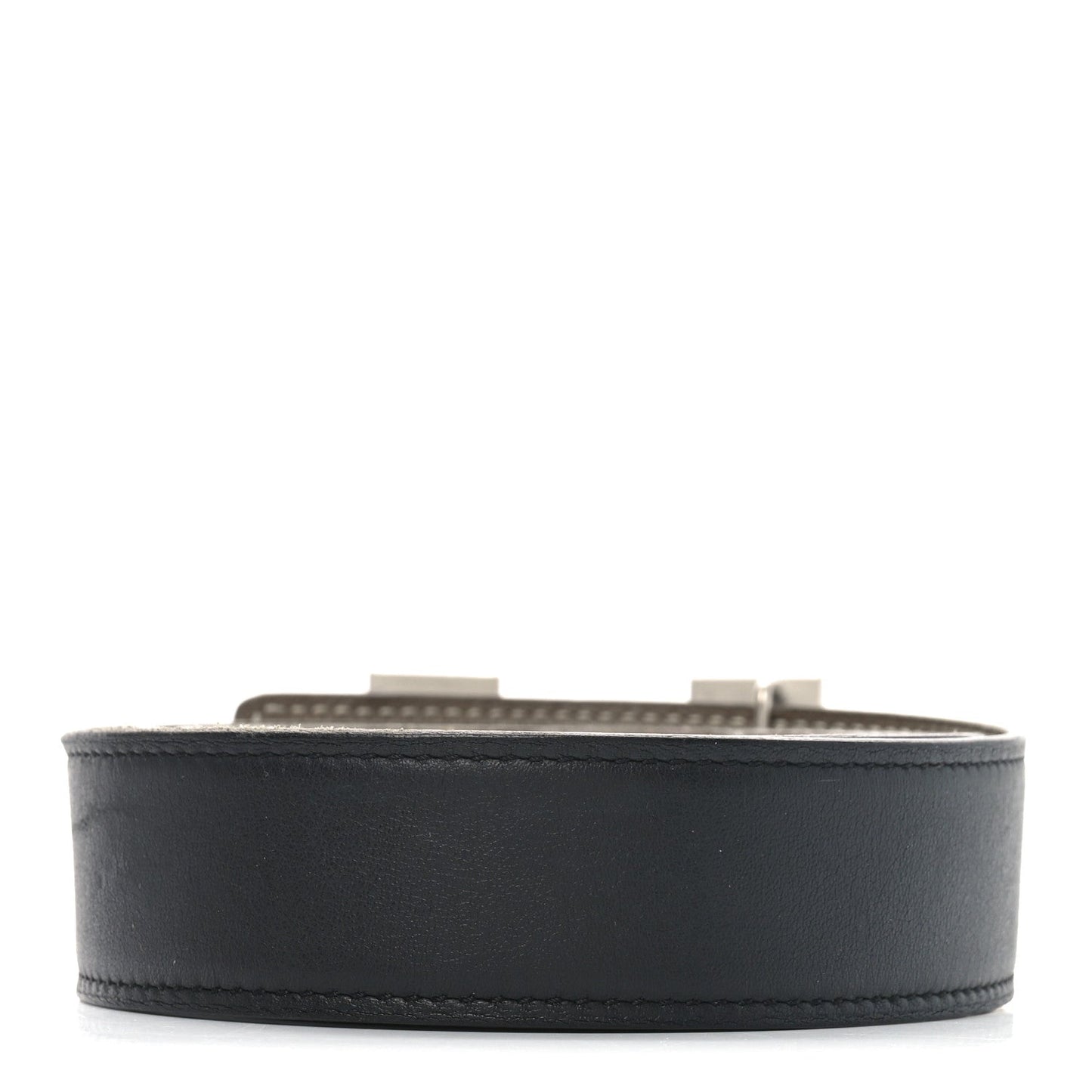 Hermes Epsom Swift 32mm Striee H Belt   90 36 Etoupe Black
