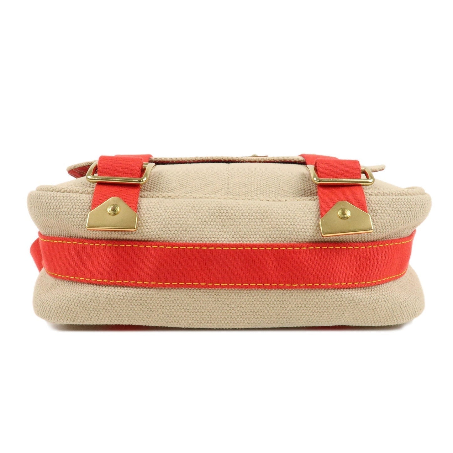 Louis Vuitton Antigua Buzas PM Shoulder Bag Beige Red M40041
