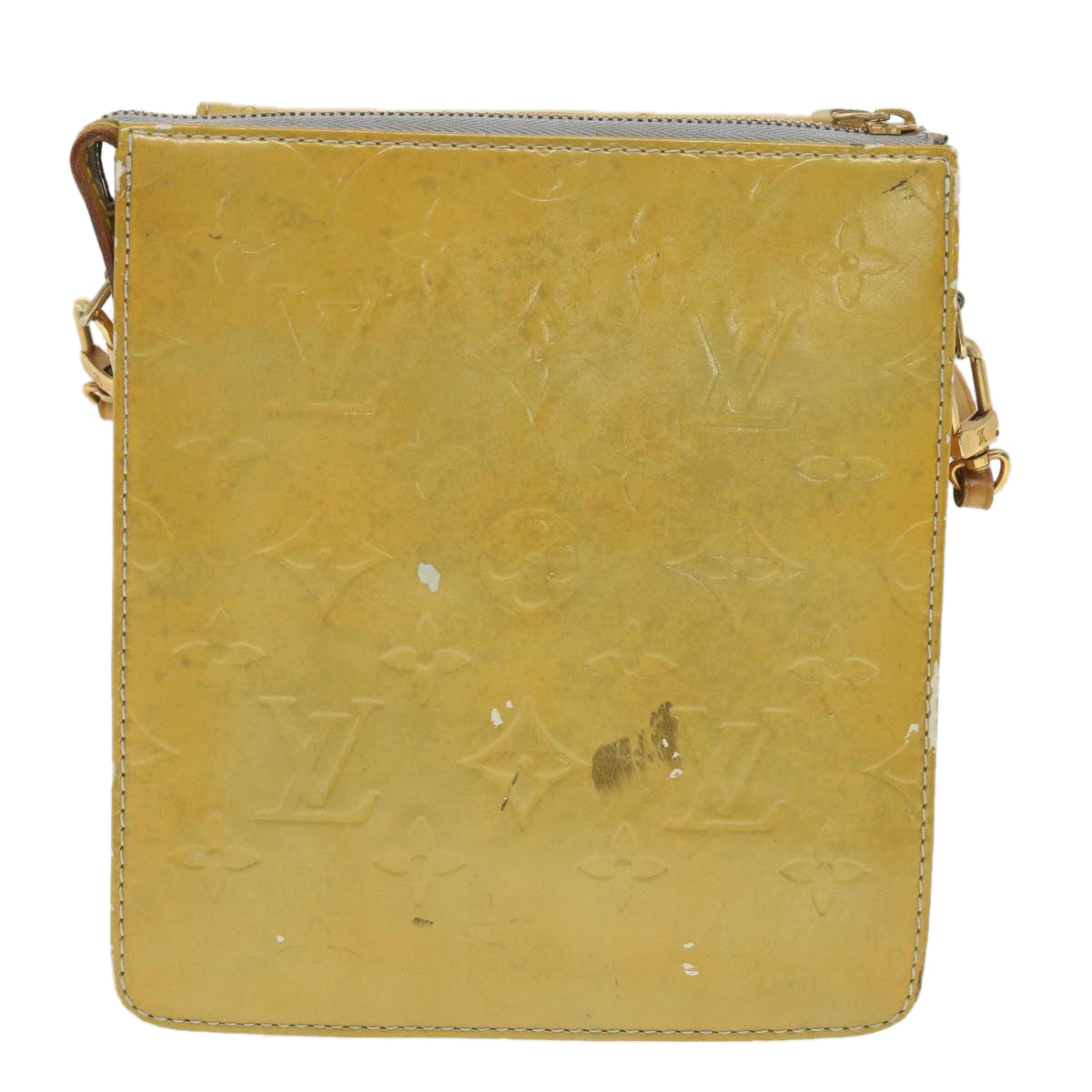 LOUIS VUITTON Monogram Vernis Mott Accessory Pouch Gris LV Auth Clutch