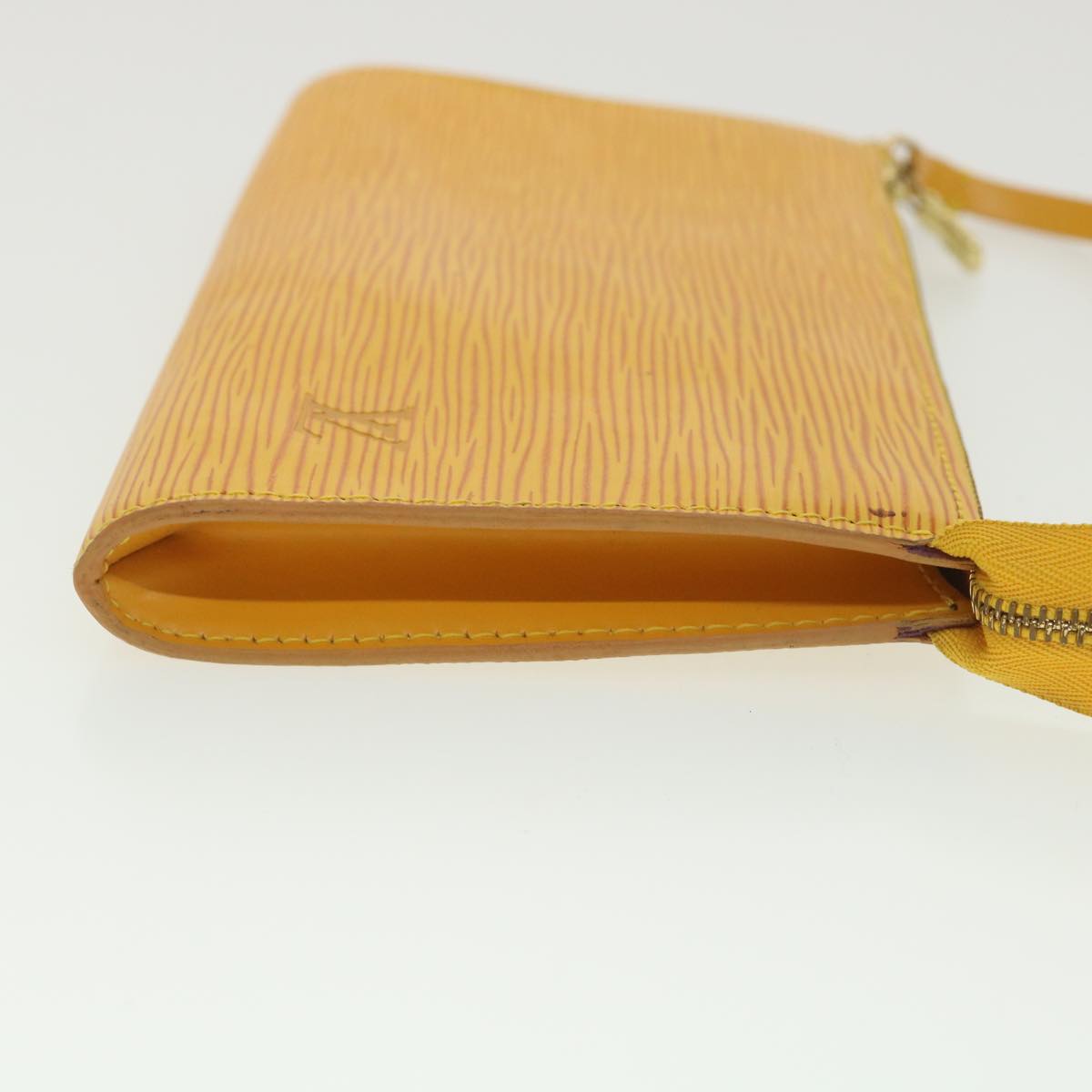 LOUIS VUITTON Epi Pochette Accessoires Pouch Yellow LV Auth Clutch