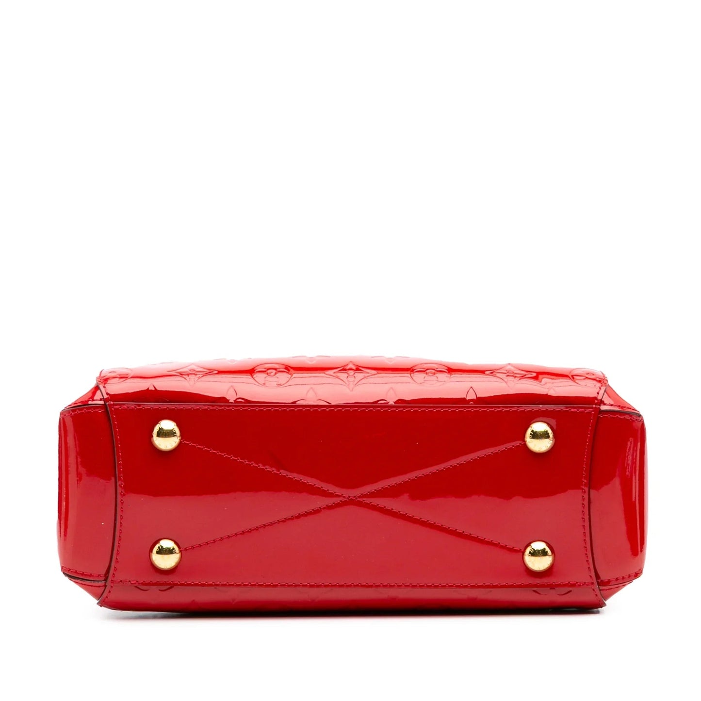 Red Louis Vuitton Monogram Vernis Montaigne BB Satchel