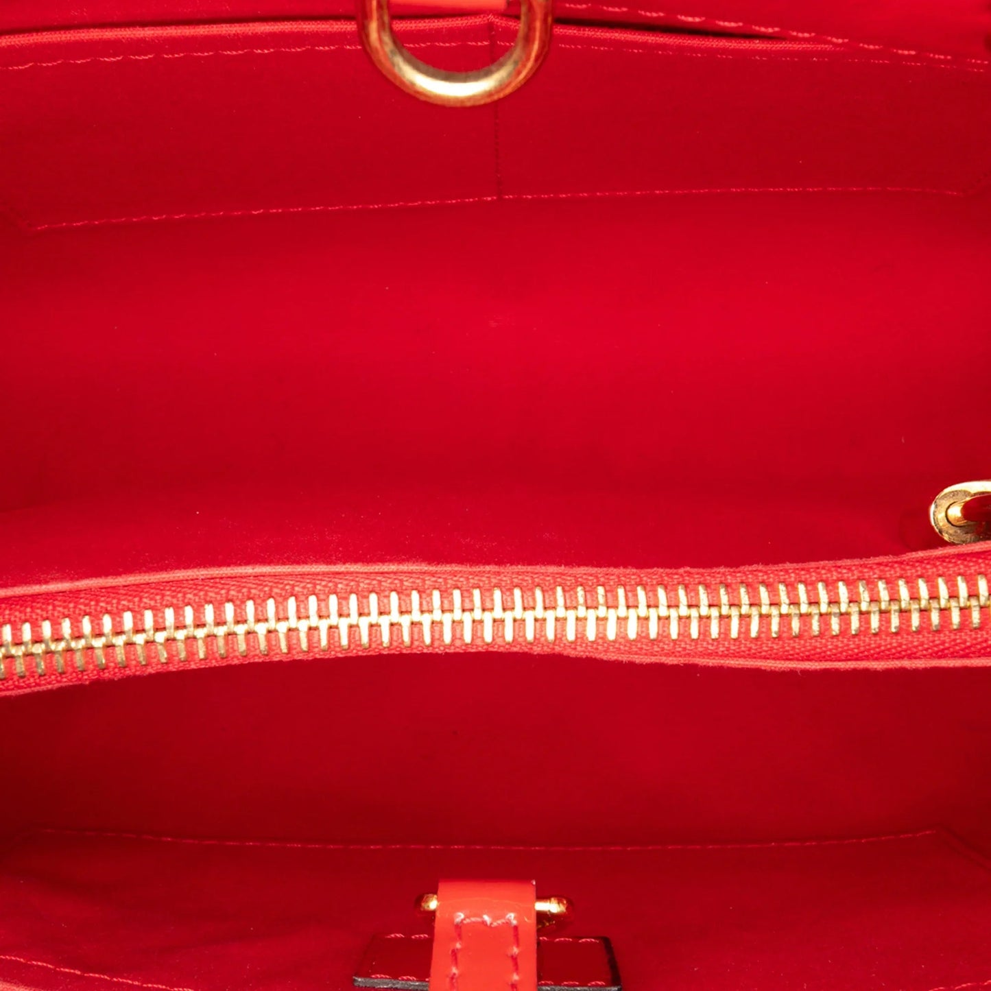 Red Louis Vuitton Monogram Vernis Montaigne BB Satchel