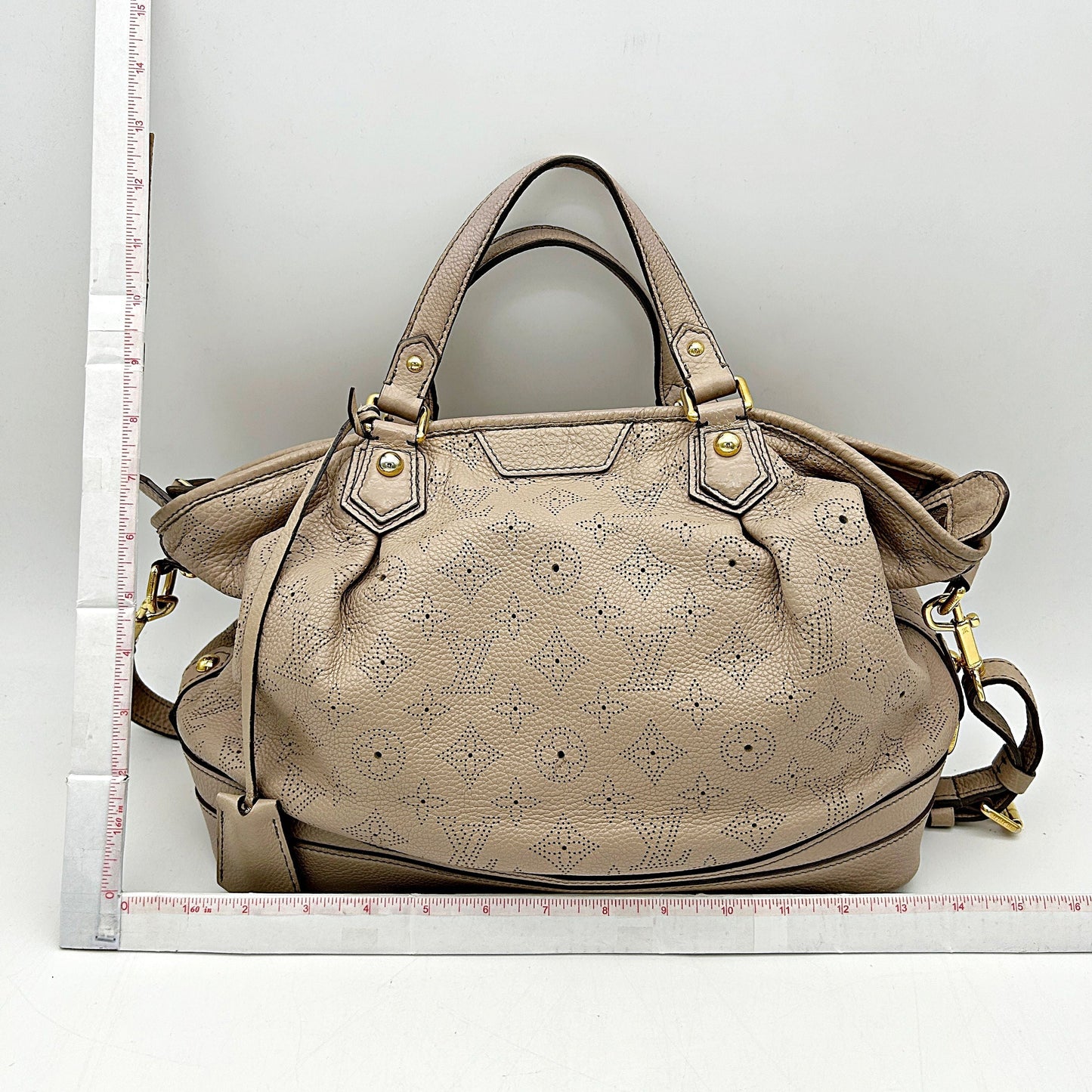 Louis Vuitton Mahina Stella Pm Taupe 2way Bag LA319