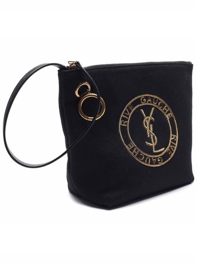 Luxury Saint Laurent Trending 2025 Rive Gauche Pouch Bag Black