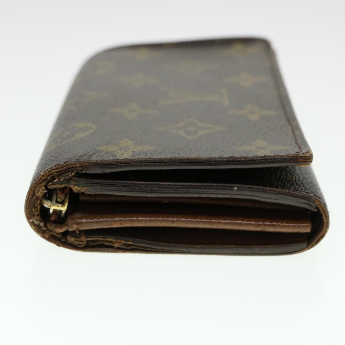 LOUIS VUITTON Monogram Portefeuille International Long Wallet M61217 Auth 38170