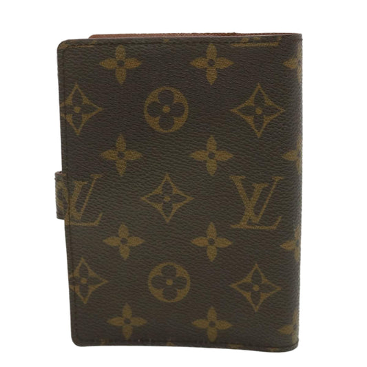 LOUIS VUITTON Monogram Agenda PM Day Planner Cover R20005 LV Auth 38331
