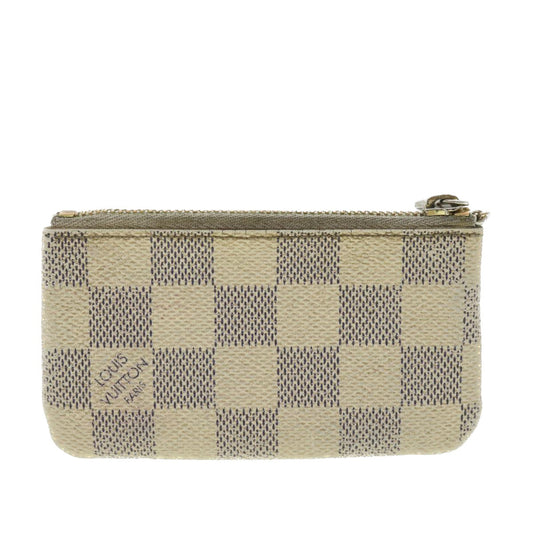 LOUIS VUITTON Damier Azur Pochette Cles Coin Purse N62659 LV Auth 38447
