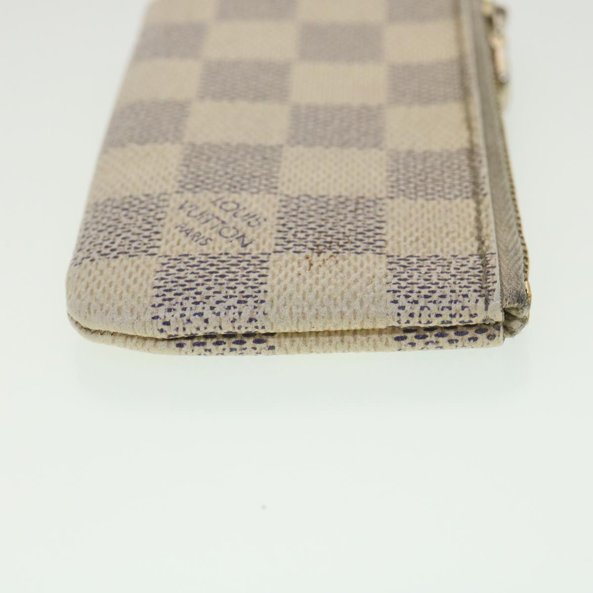 LOUIS VUITTON Damier Azur Pochette Cles Coin Purse N62659 LV Auth 38447