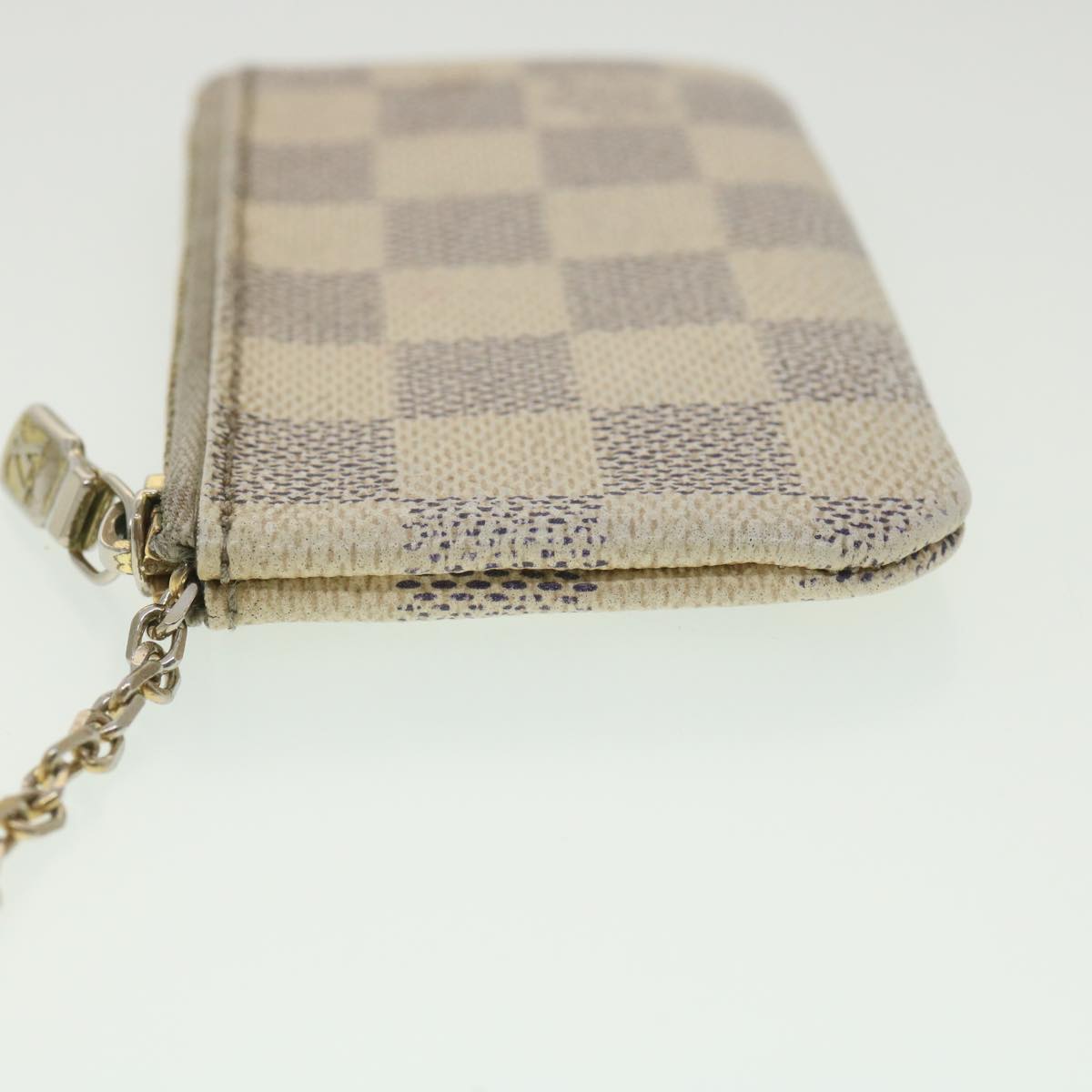 LOUIS VUITTON Damier Azur Pochette Cles Coin Purse N62659 LV Auth 38447