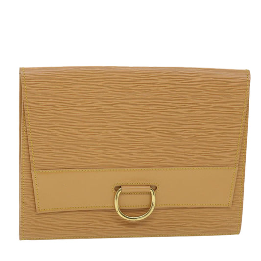 LOUIS VUITTON Epi Jena Clutch Bag Zipangu Gold M52726 LV 38518