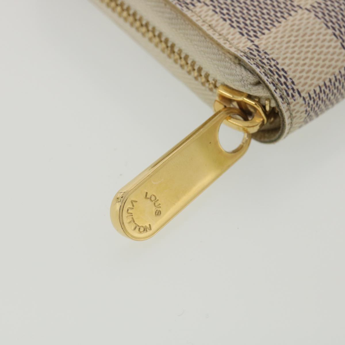 LOUIS VUITTON Damier Azur Zippy Wallet Long Wallet N60019 LV Auth 38554