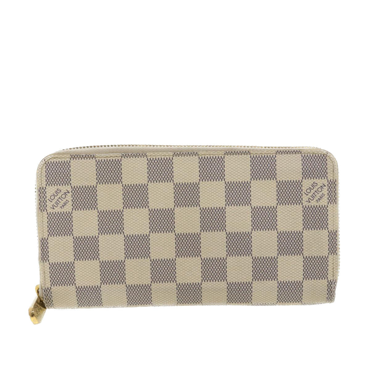 LOUIS VUITTON Damier Azur Zippy Wallet Long Wallet N60019 LV Auth 38554