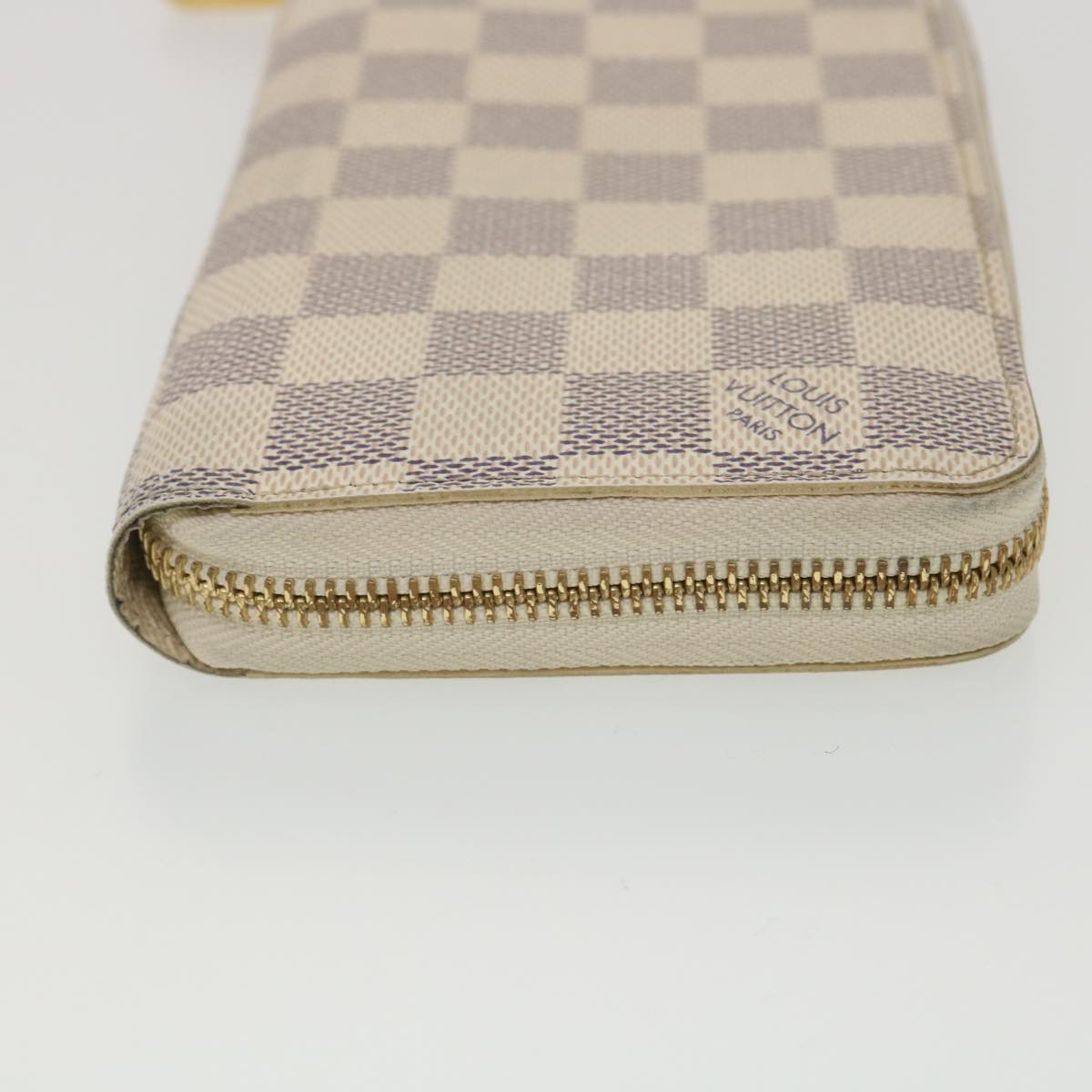 LOUIS VUITTON Damier Azur Zippy Wallet Long Wallet N60019 LV Auth 38554
